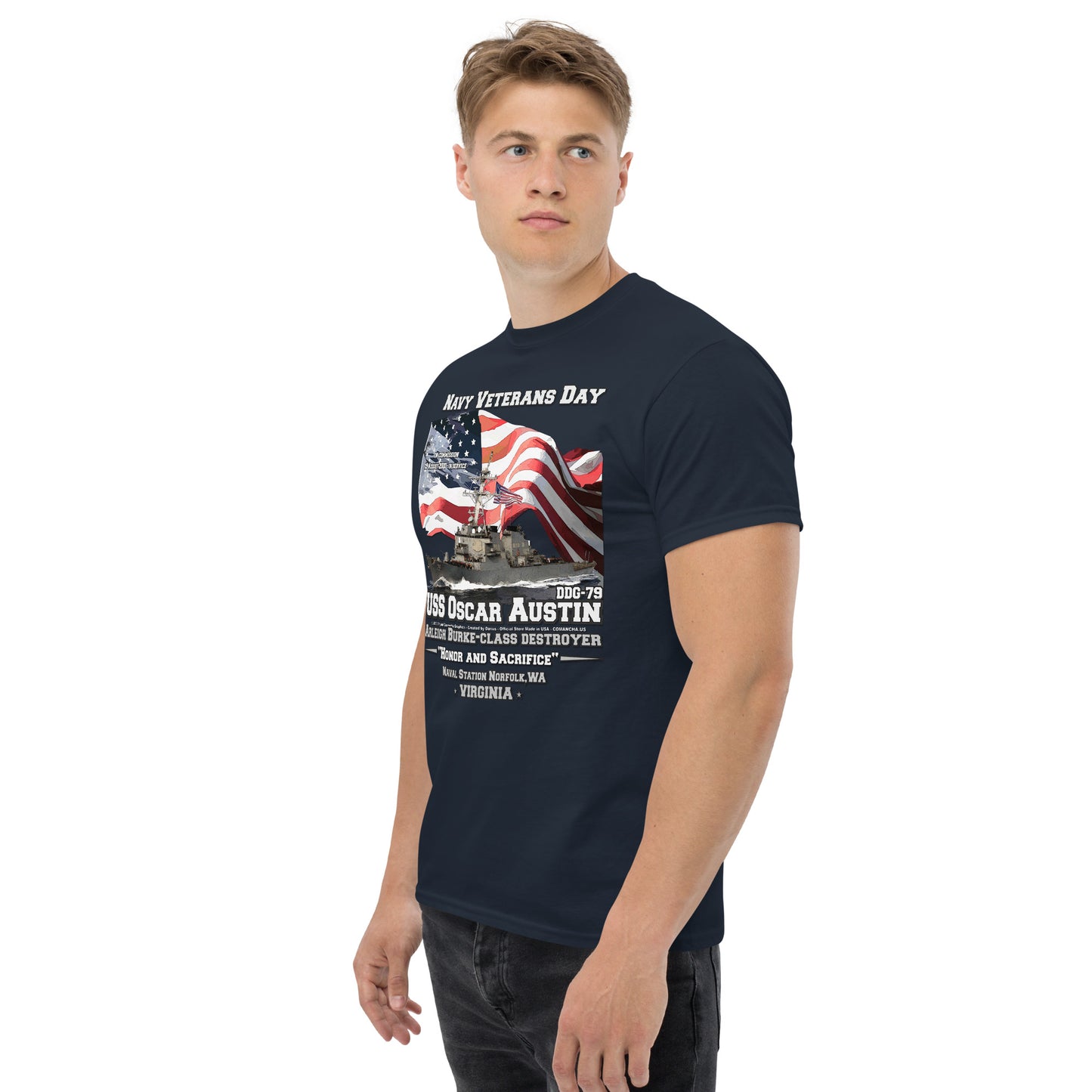 USS OSCAR AUSTIN tee, US Navy Destroyer T-shirt, Comancha Navy T-shirt, USS OSCAR AUSTIN t-shirt,USS OSCAR AUSTIN veterans t-shirt,comancha graphics,