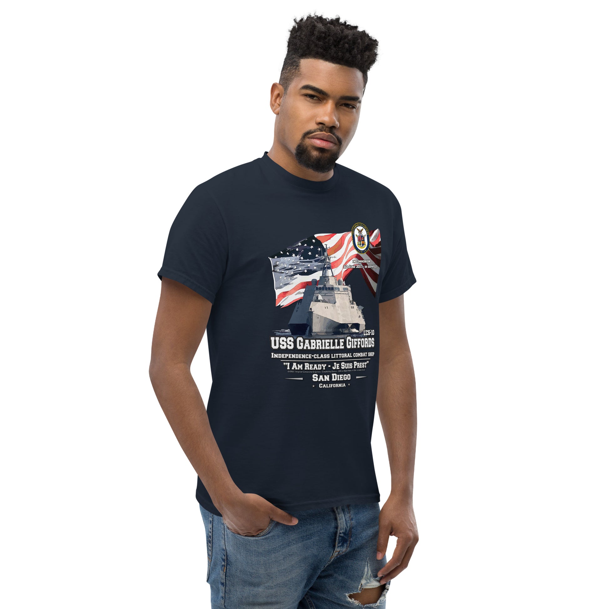 USS GABRIELLE GIFFORDS LCS-10 tee,USS GABRIELLE GIFFORDS Littoral Combat Ship Veterans Classic Tee, Comancha US Store,