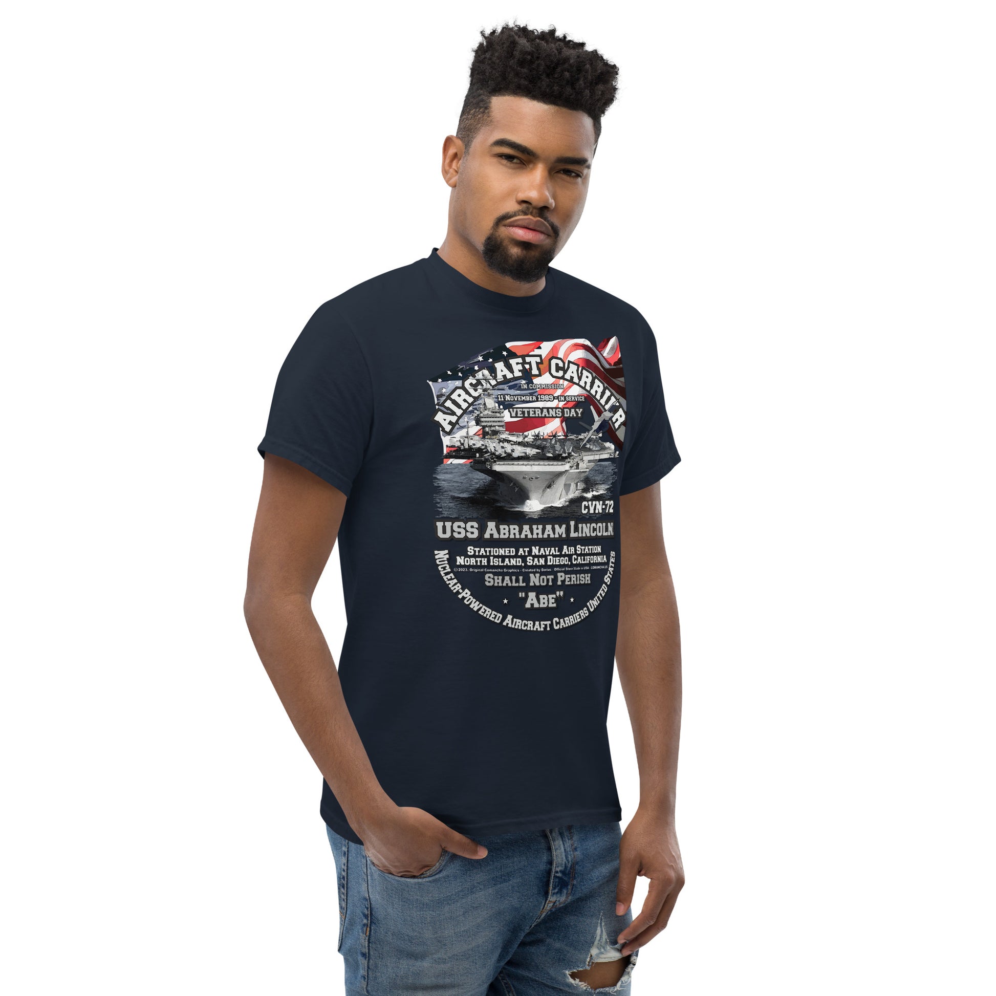 USS ABRAHAM LINCOLN CVN-72 Aircraft Carrier Veterans T-shirt, USS ABRAHAM LINCOLN T-shirt, comancha shirt shop,