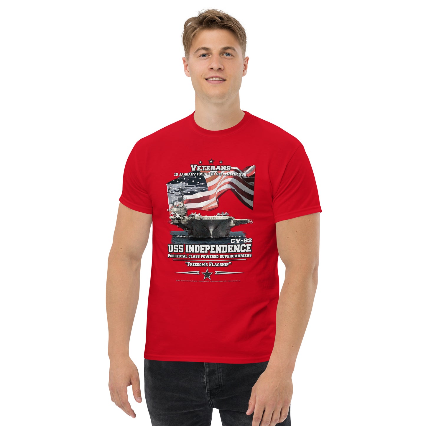 USS INDEPENDENCE CV-62 Aircraft Carrier t-shirt