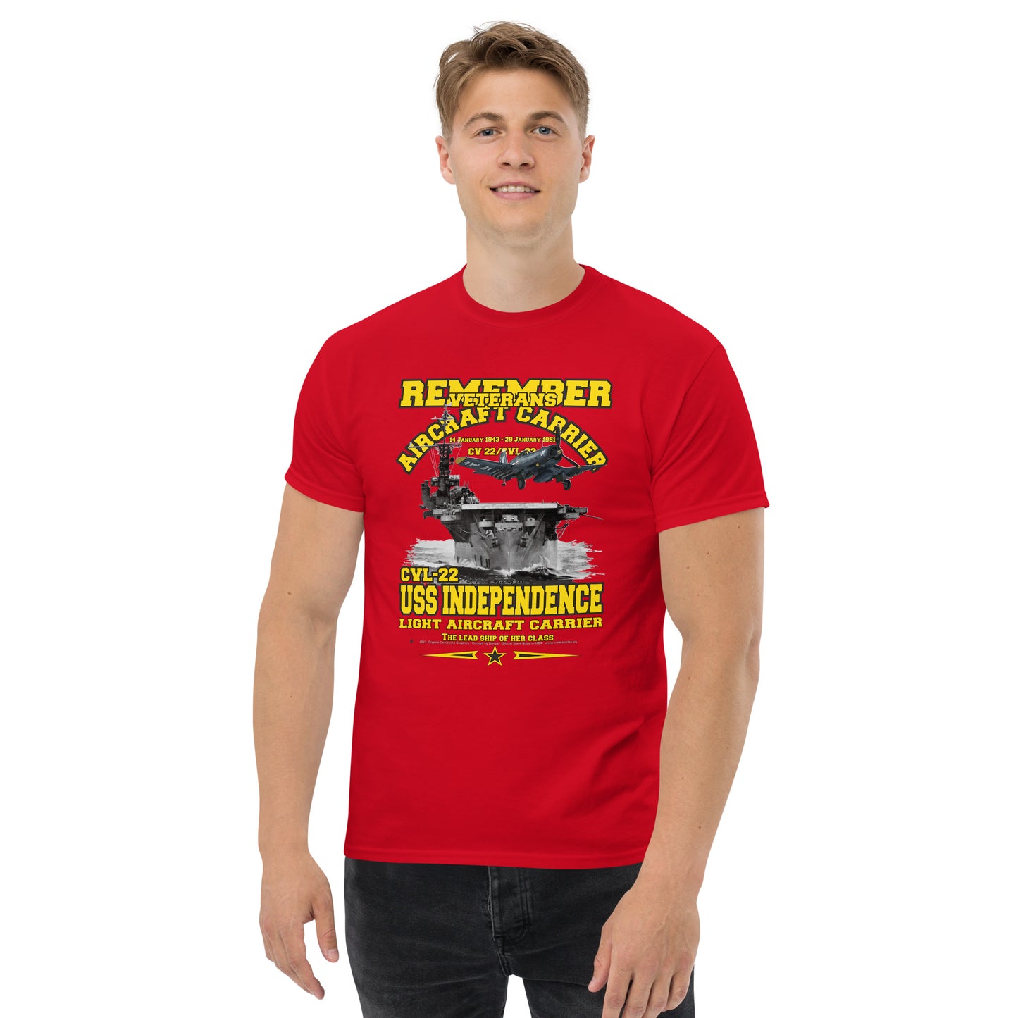 USS INDEPENDENCE CVL-22 Aircraft Carrier T-shirt