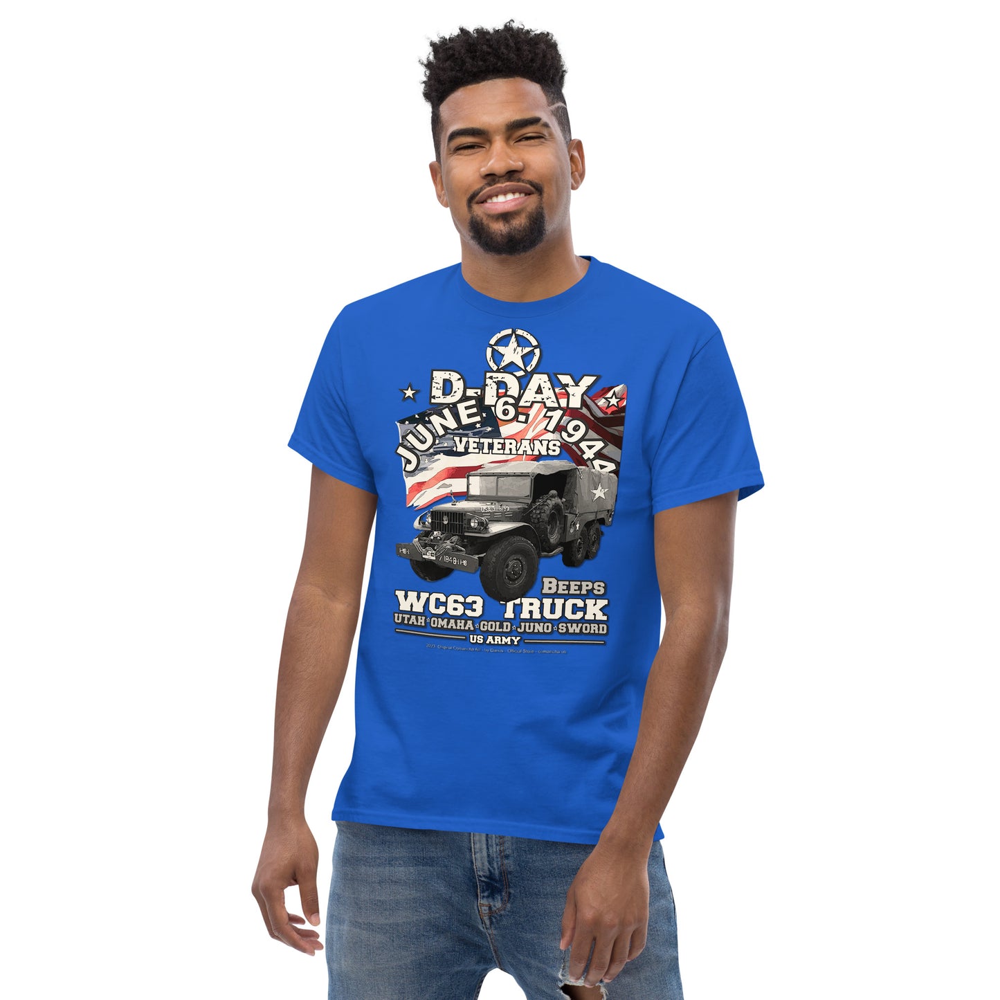 D-DAY WC63 Beeps Truck Veterans t-shirt