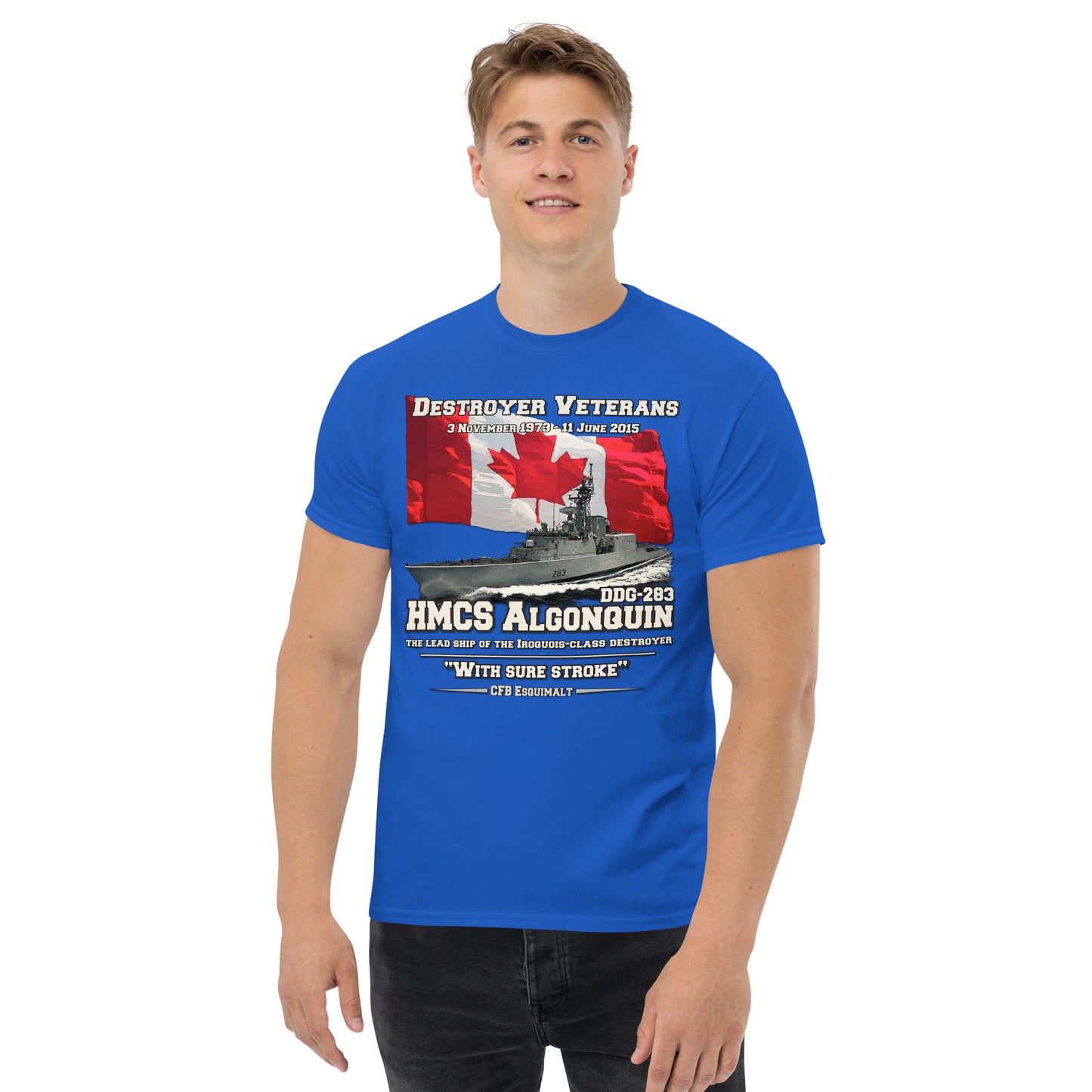 HMCS Algonquin DDG-283 Tee, Canadian Destroyer Veterans tee, Comancha Design,HMCS Algonquin tee, Destroyer Veterans,
