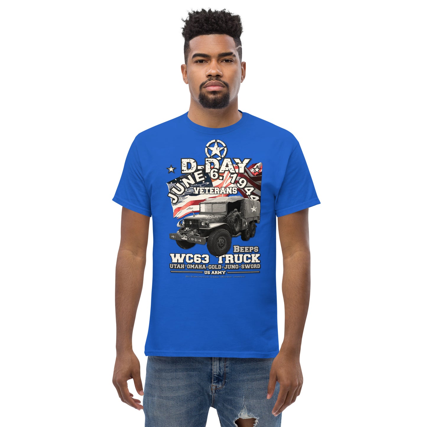 D-DAY WC63 Beeps Truck Veterans t-shirt