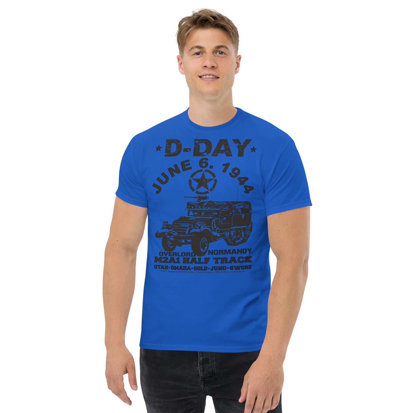 D-Day M2A1 Half Track Veterans t-shirt
