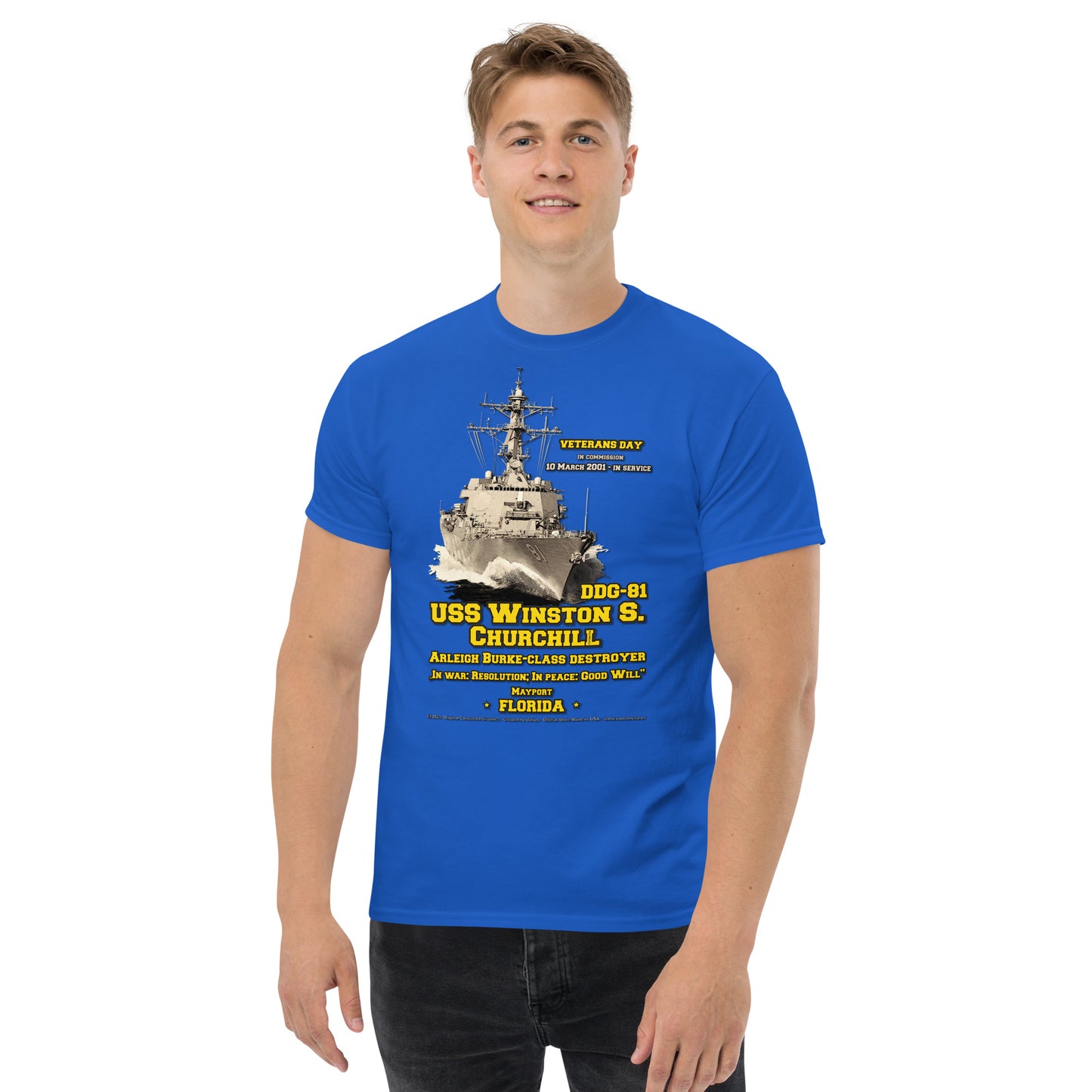 USS Winston Churchill DDG-81 Destroyer t-shirt