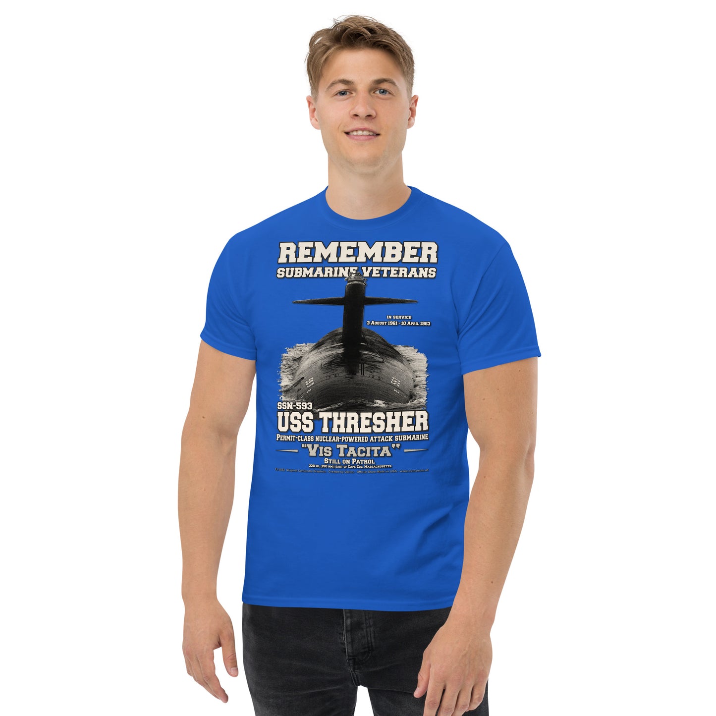 USS THRESHER SSN-593 Submarine t-shirt