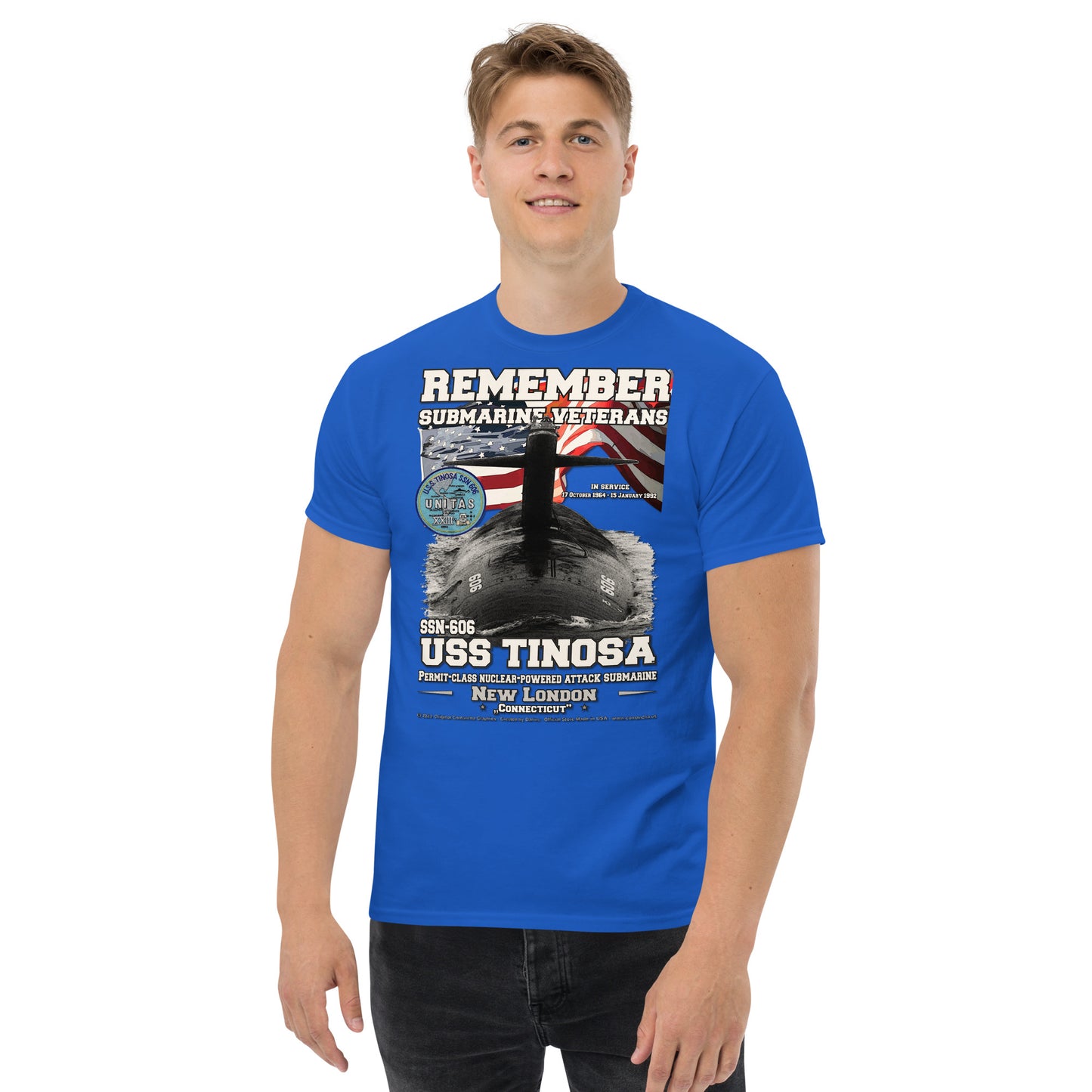 USS TINOSA SSN-606 Attack Submarine t-shirt