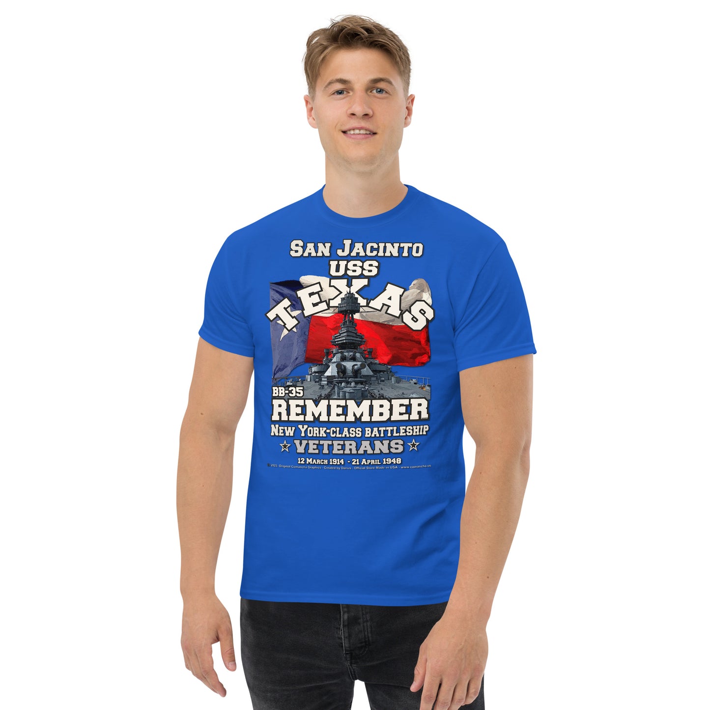 USS TEXAS BB-35 Battleship Veterans t-shirt