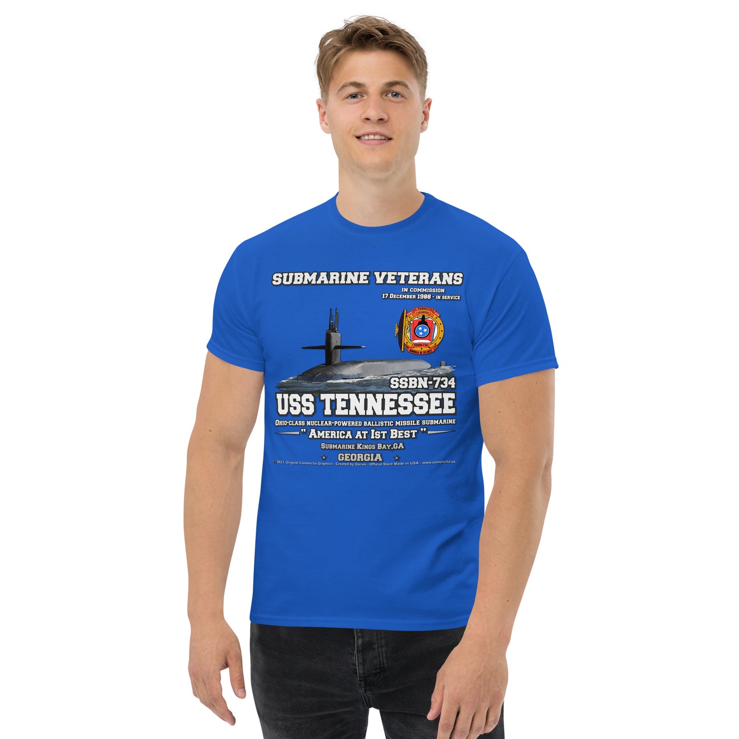 USS TENNESSEE SSN-734 Submarine t-shirt