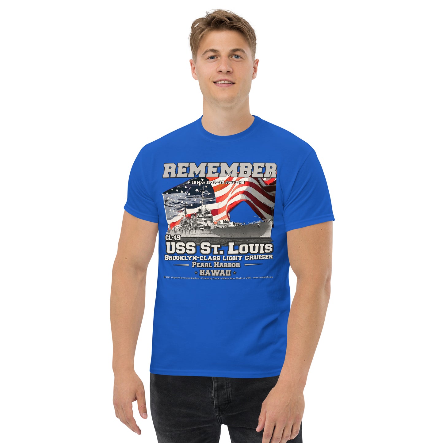 USS ST. LOUIS CL-49 Light Cruiser Veterans t-shirt