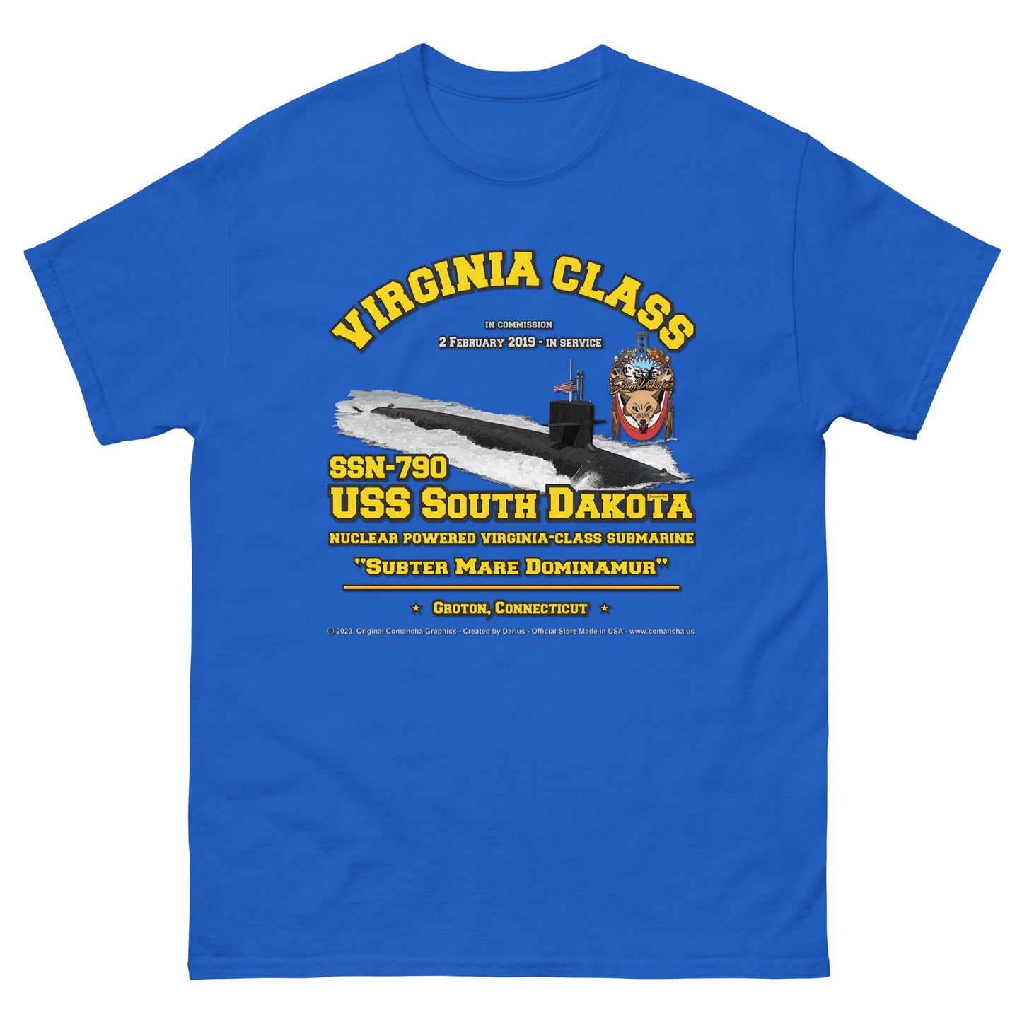 USS SOUTH DAKOTA SSN-790 Submarine Shipmates T-shirt