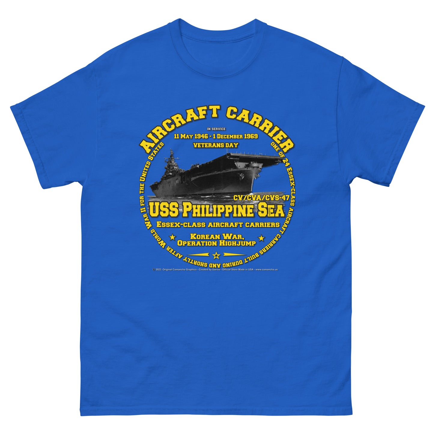 USS PHILIPPINE SEA CV-47 Aircraft Carrier T-Shirt