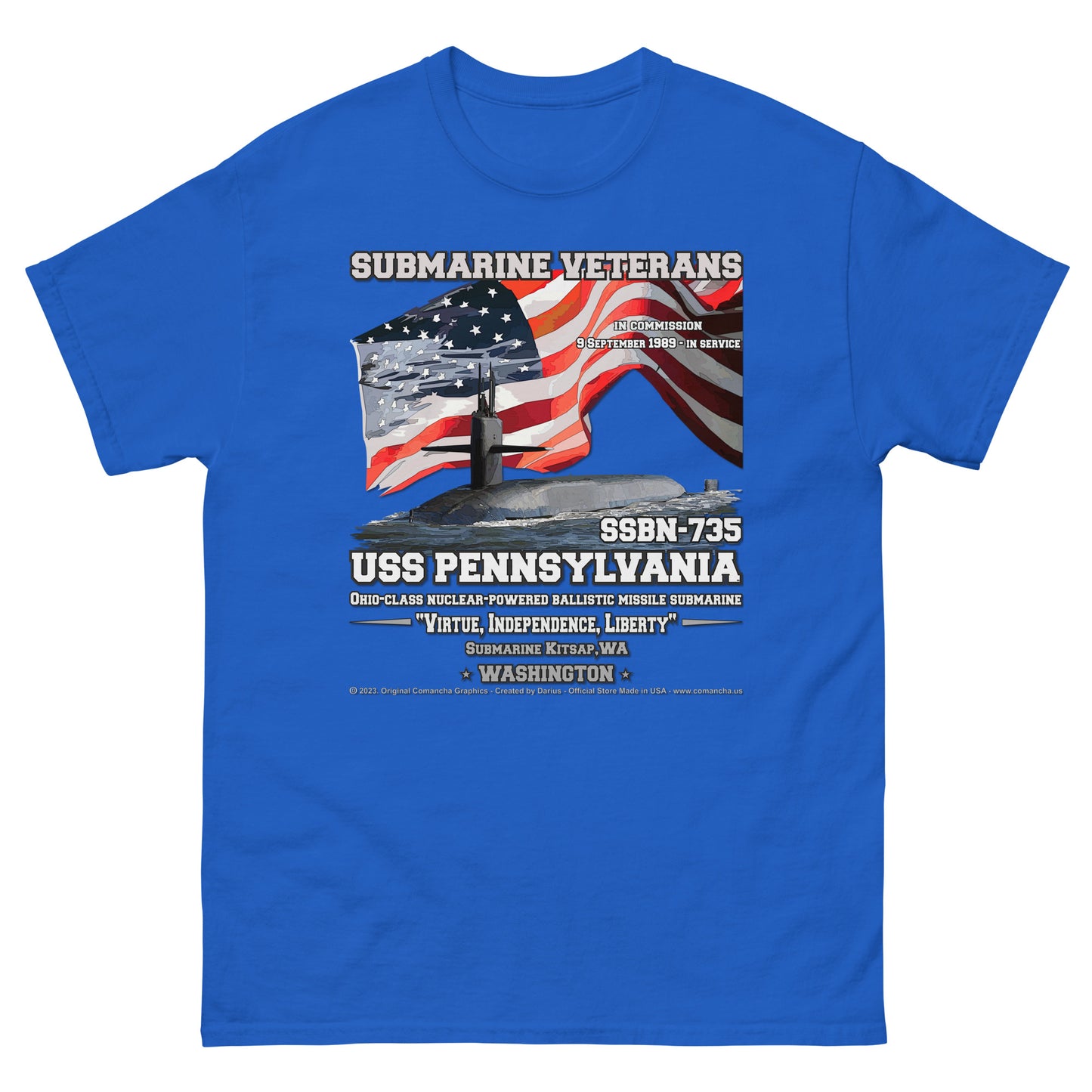 USS PENSYLVANIA SSN-735 Submarine T-Shirt