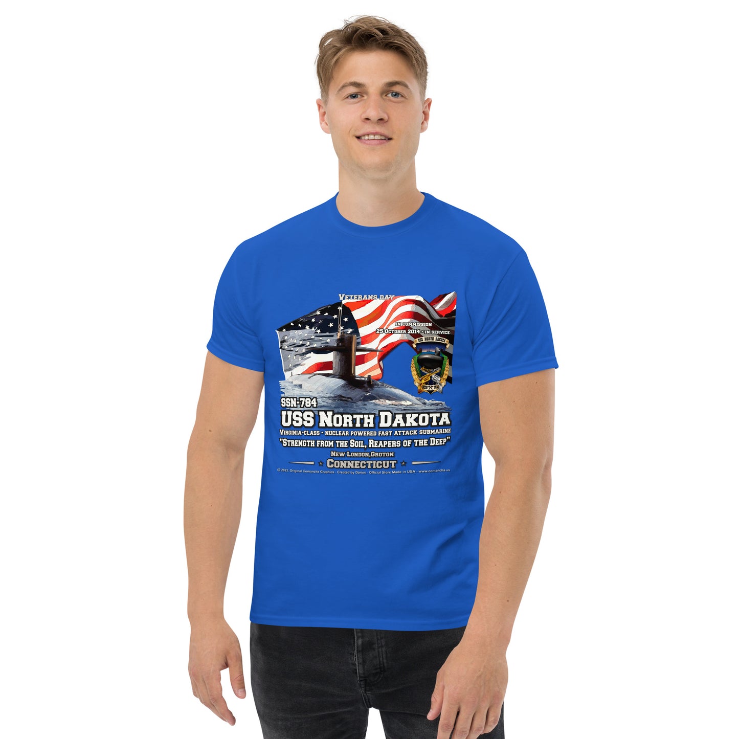 USS NORTH DAKOTA SSN-784 Submarine Veterans Day T-shirt, Comancha T-shirts,