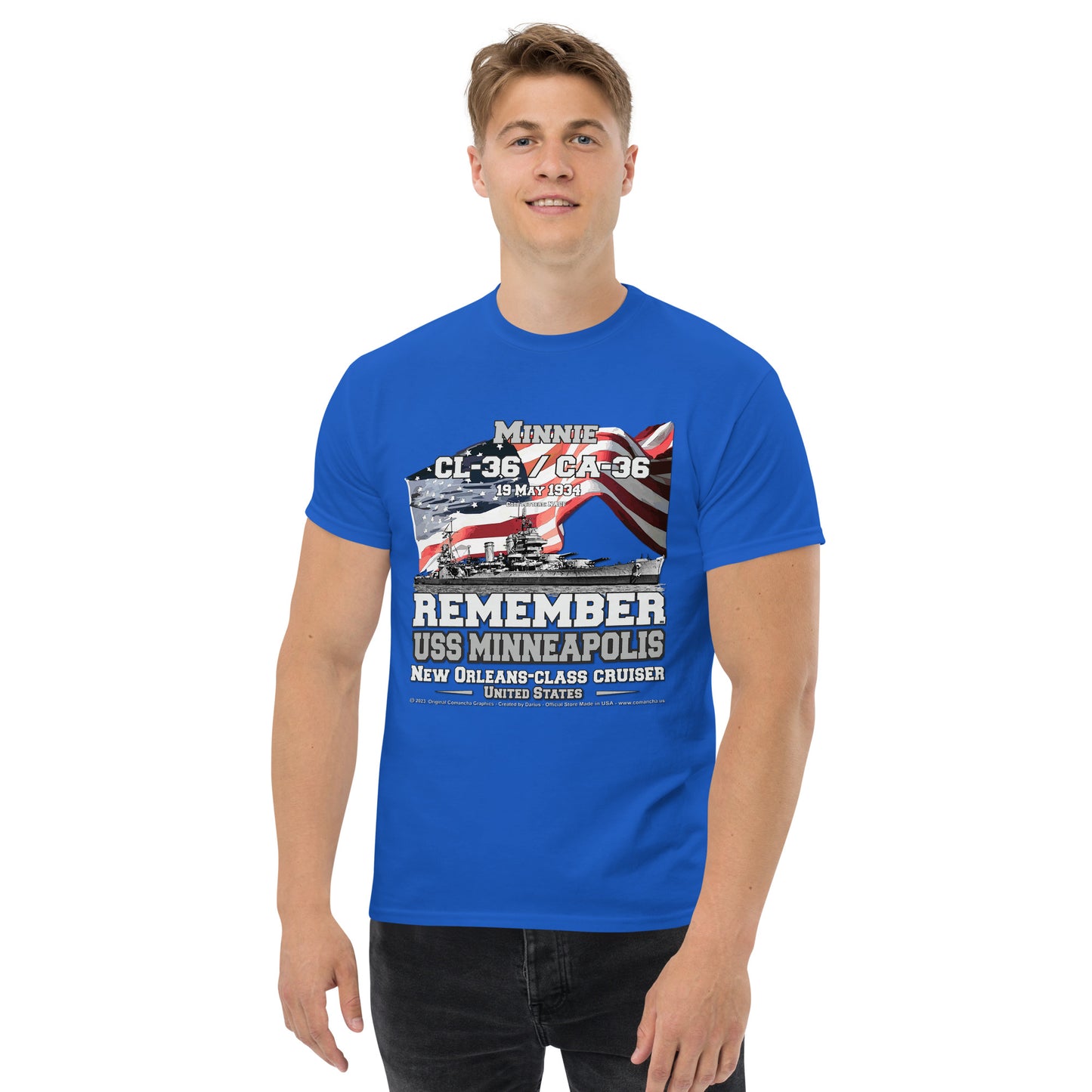 USS MINNEAPOLIS CL-36 Cruiser, Veterans T-Shirt, Comancha Navy Veterans T-Shirts,