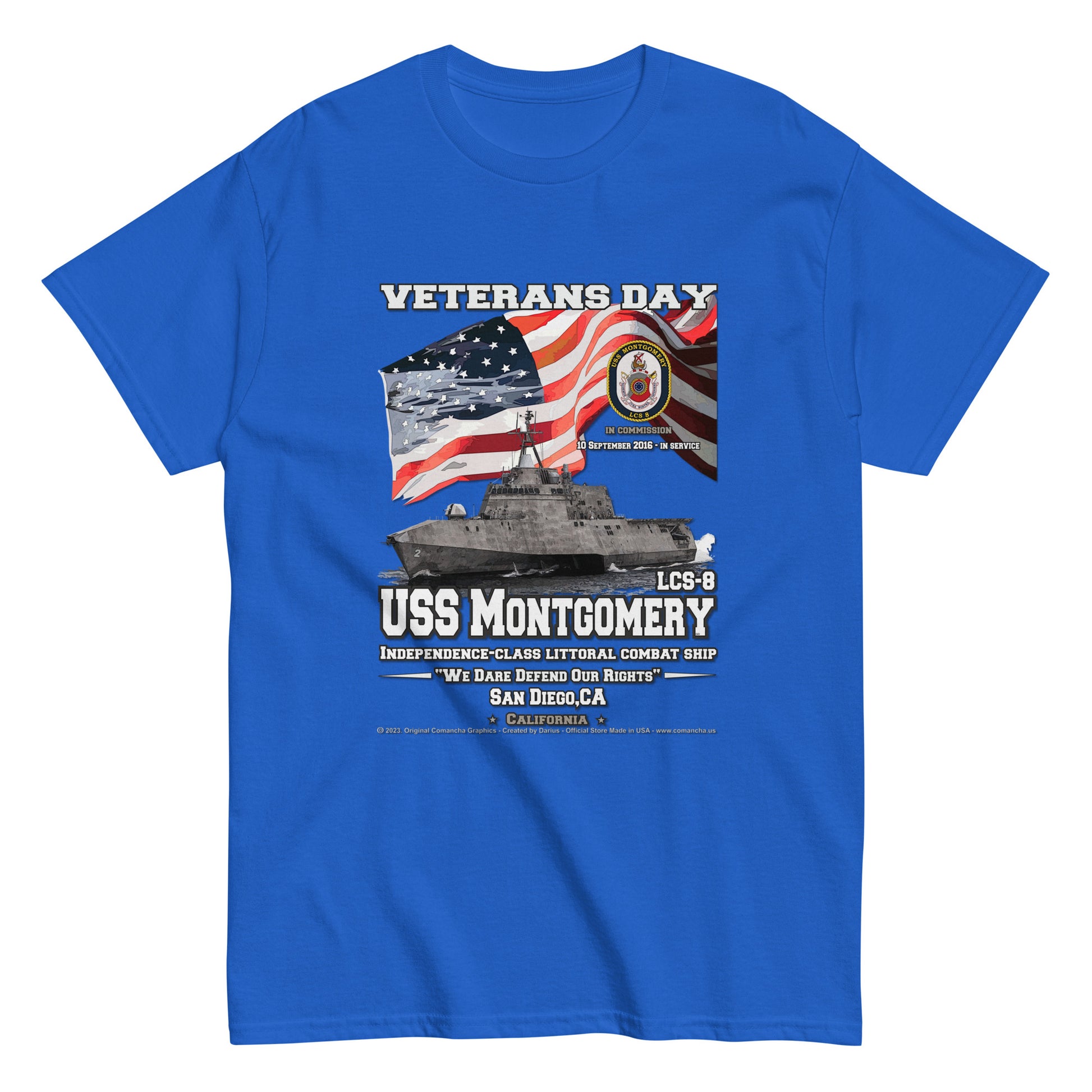 USS MONTGOMERY LCS-8 Littoral Combat Ship Sailor Classic T-Shirt, Comancha Navy Ships T-shirts,