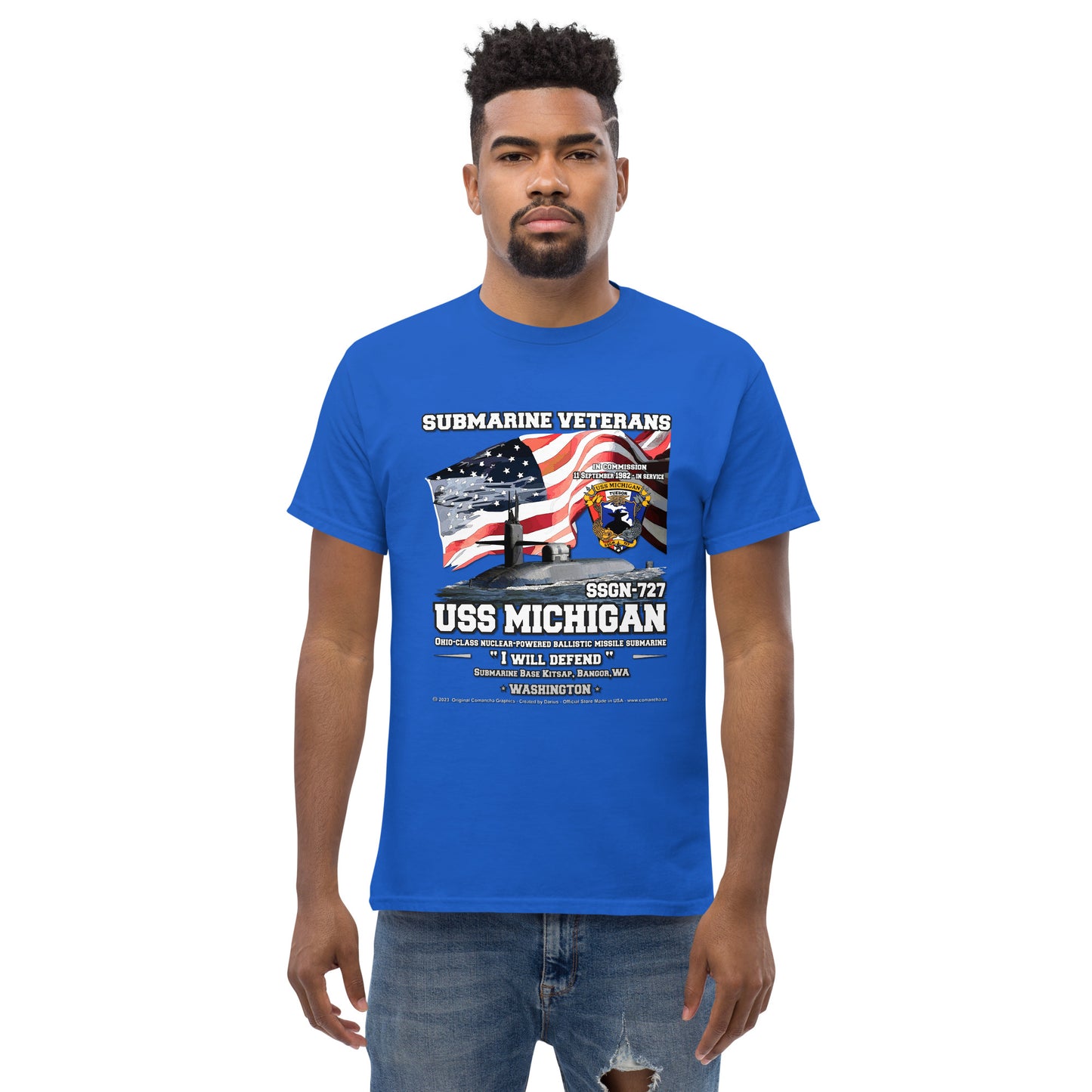 USS MICHIGAN SSGN-727 Submarine T-shirt