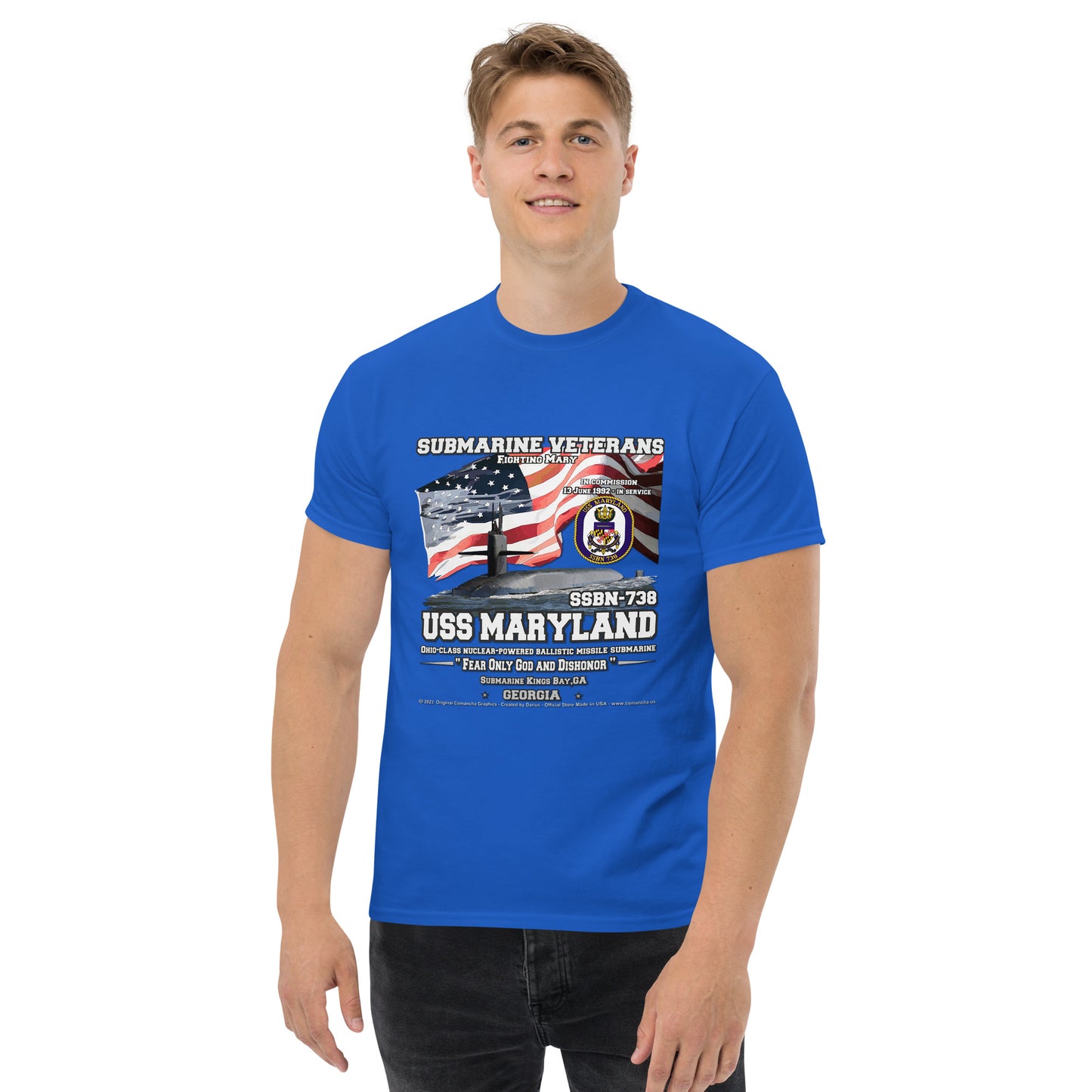 USS MARYLAND SSBN-738 Submarine T-Shirt