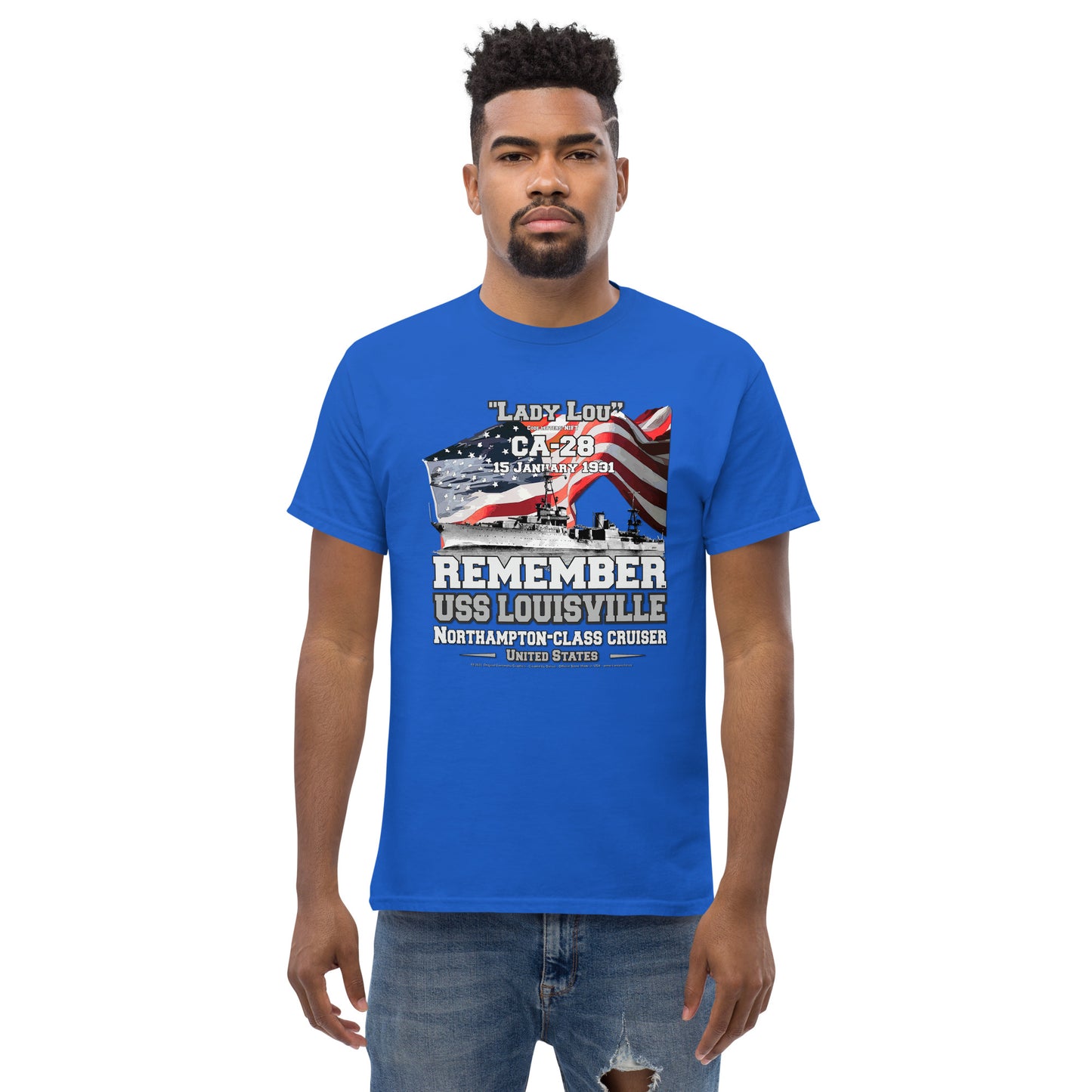 USS LOUISVILLE CA-28 Cruiser T-Shirt, Veterans Classic T-Shirt, Comancha T-shirts,