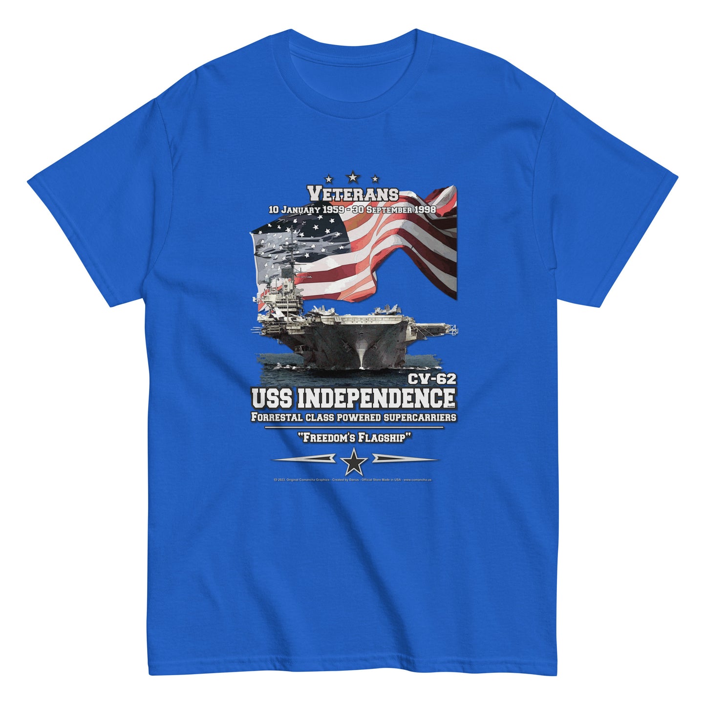 USS INDEPENDENCE CV-62 Aircraft Carrier Veterans Classic t-shirt, Comancha T-shirts, USS INDEPENDENCE CV-62 ,USS INDEPENDENCE CV-62 t-shirt, US NAVY Ships T-shirt, US navy veterans tees,USS INDEPENDENCE CV-62 Aircraft Carrier Veterans Classic T-shirt, Comancha US Graphics,
