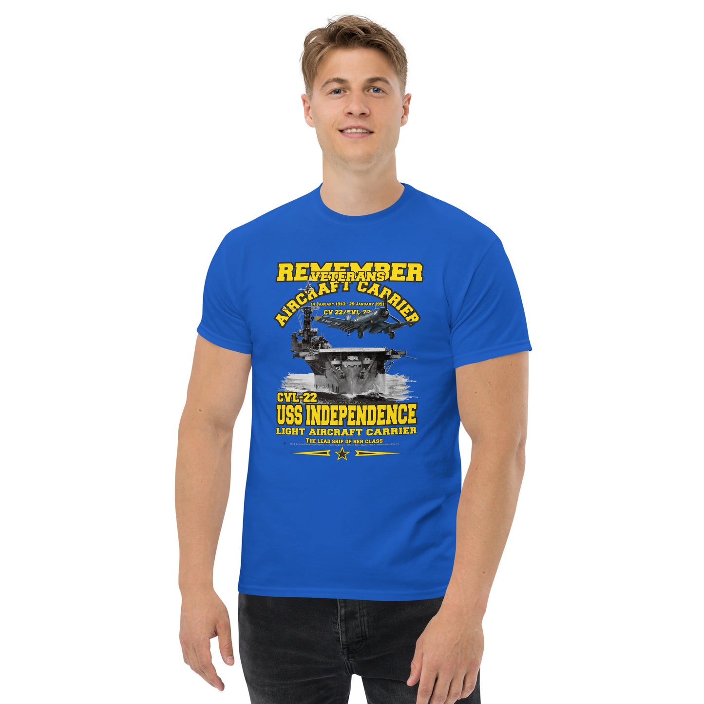USS INDEPENDENCE CVL-22 Aircraft Carrier T-shirt