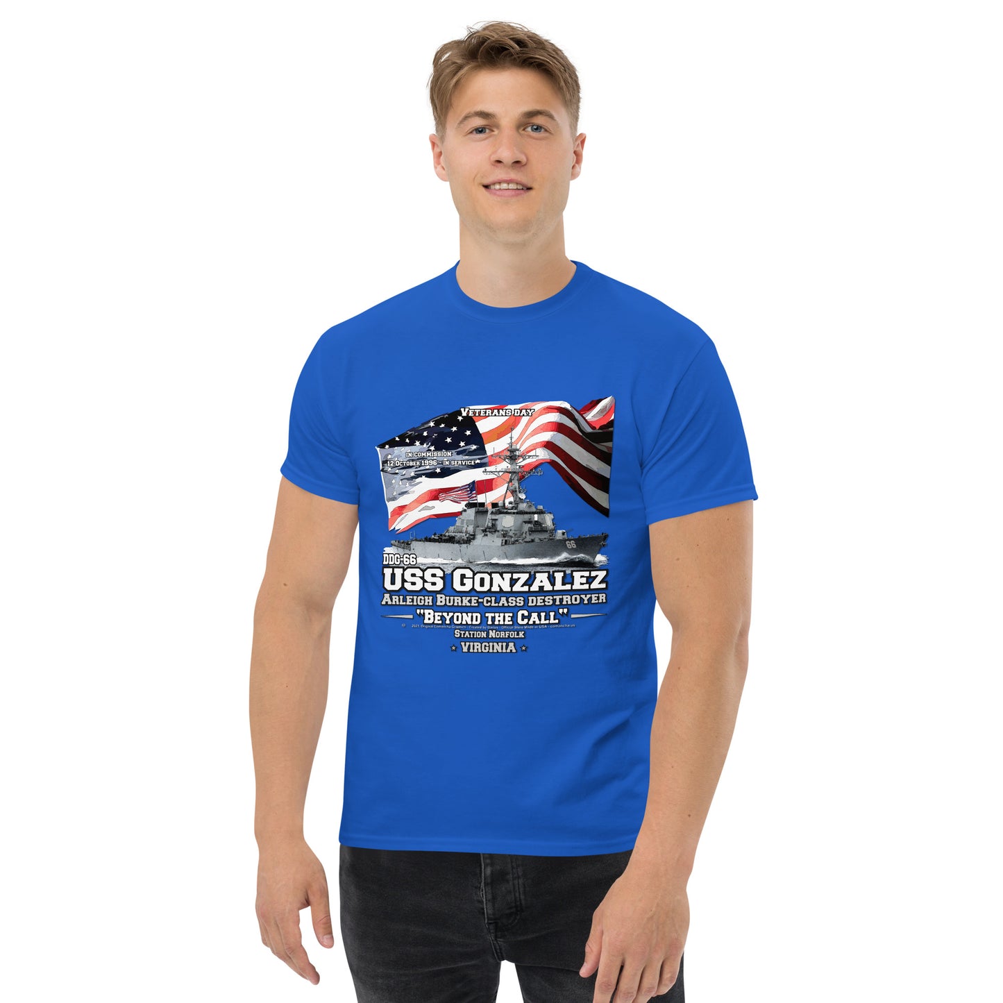 USS GONZALES DDG-66 Destroyer t-shirt
