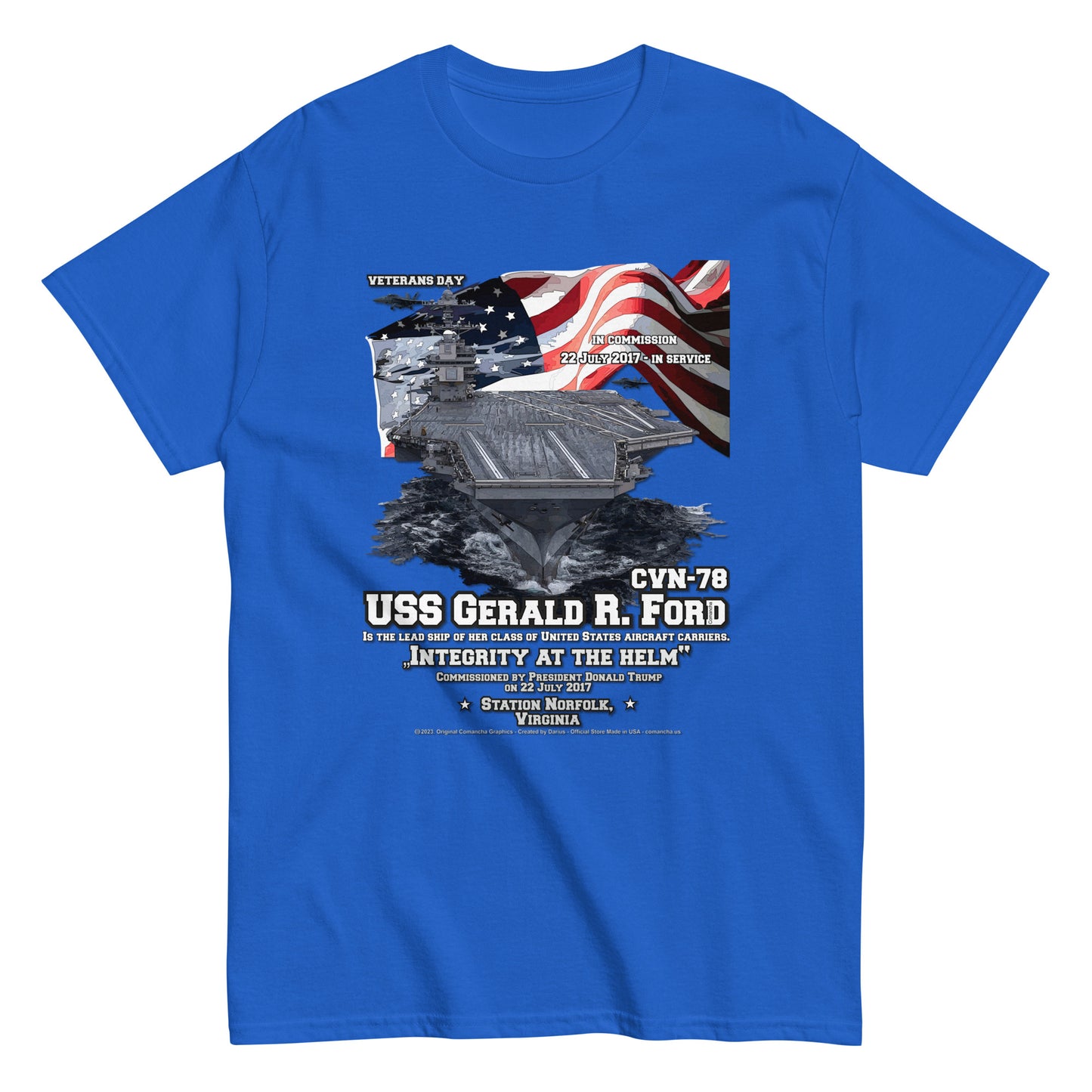 USS GERALD FORD tee, USS GERALD FORD veterans tee,USS GERALD FORD CVN-78 Aircraft Carrier Veterans Classic Tee, USS GERALD FORD CVN-78 Veterans Tee,