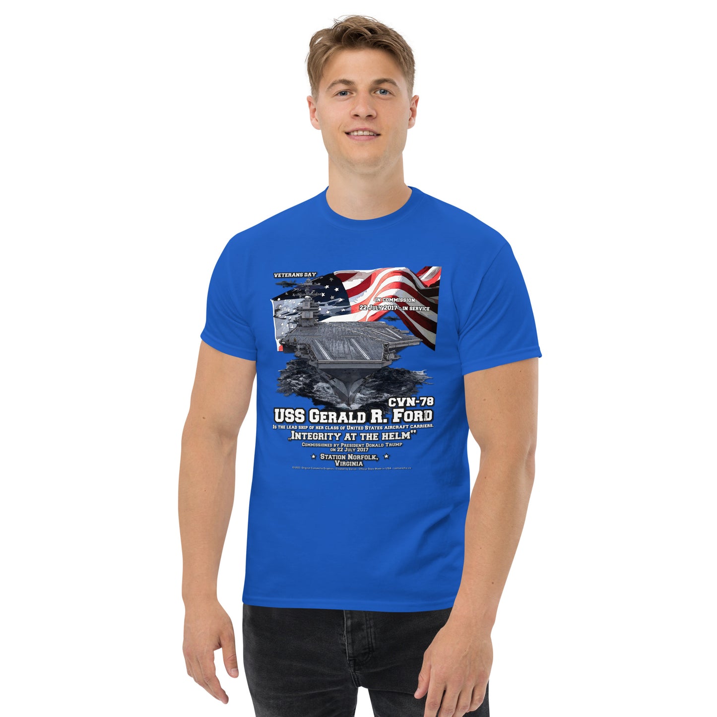USS GERALD R.FORD CVN-78 Aircraft Carrier t-shirt