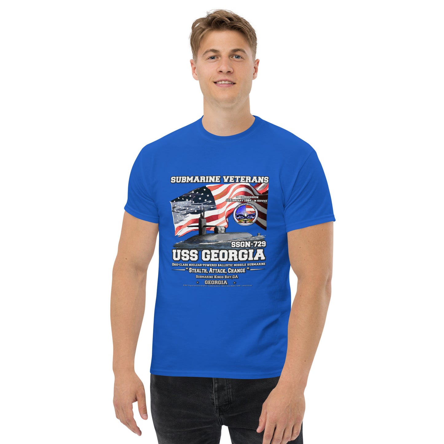 USS GEORGIA tee, USS GEORGIA veterans tee,USS GEORGIA SSGN-729 Submarine Veterans Classic Tee, Submarine veterans Tee, comancha store,