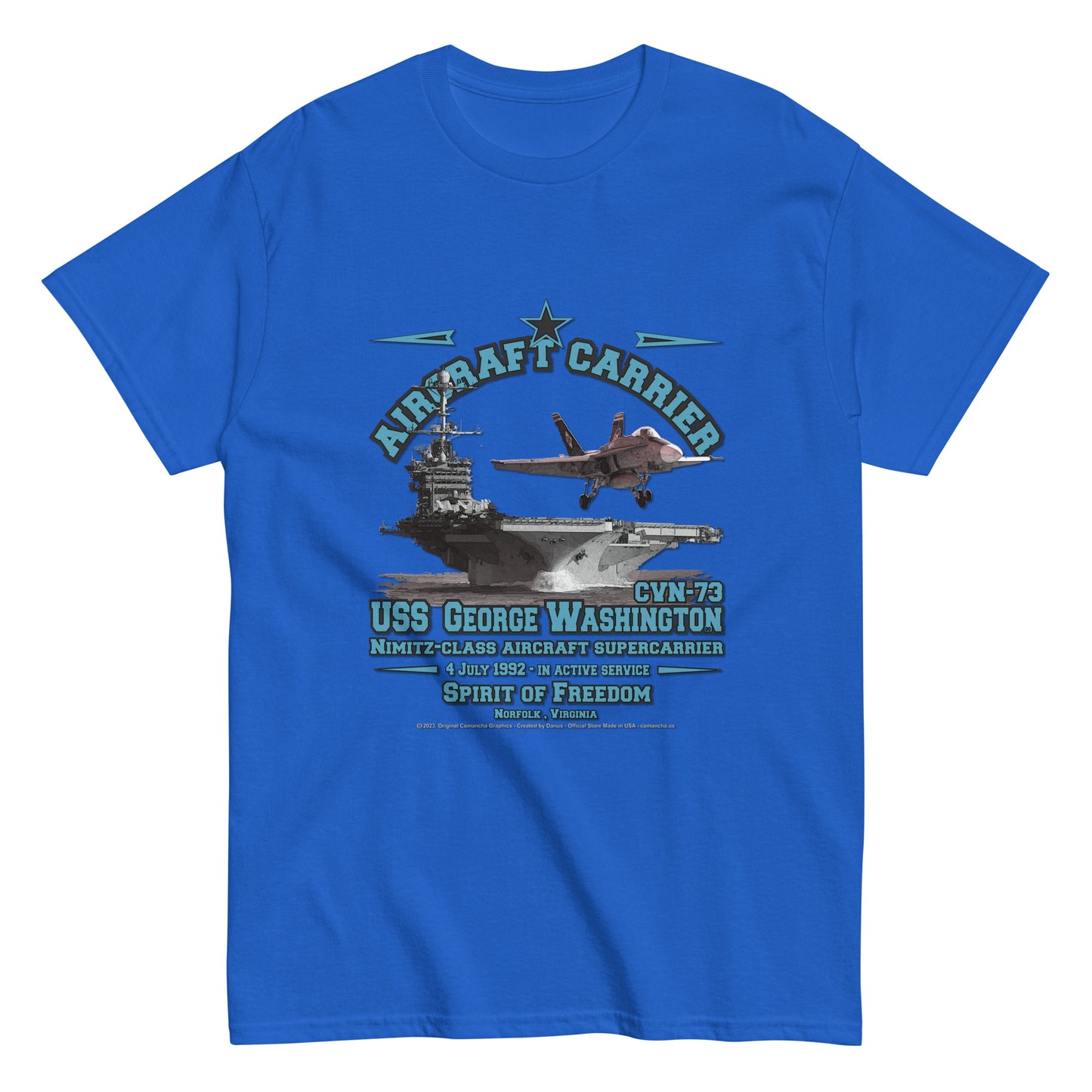 USS GEORGE WASHINGTON tee, USS GEORGE WASHINGTON Veterans tee,USS GEORGE WASHINGTON CVN-73 Aircraft Carrier Veterans Classic Tee, Comancha T-shirts Store,