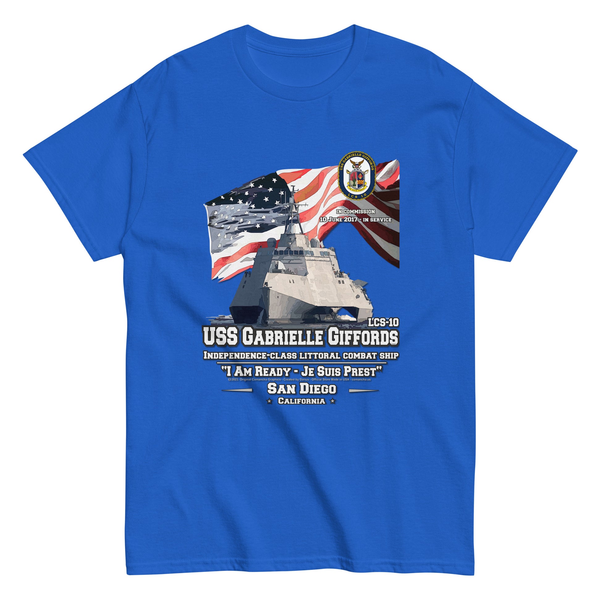 USS GABRIELLE GIFFORDS LCS-10 tee,USS GABRIELLE GIFFORDS Littoral Combat Ship Veterans Classic Tee, Comancha US Store,