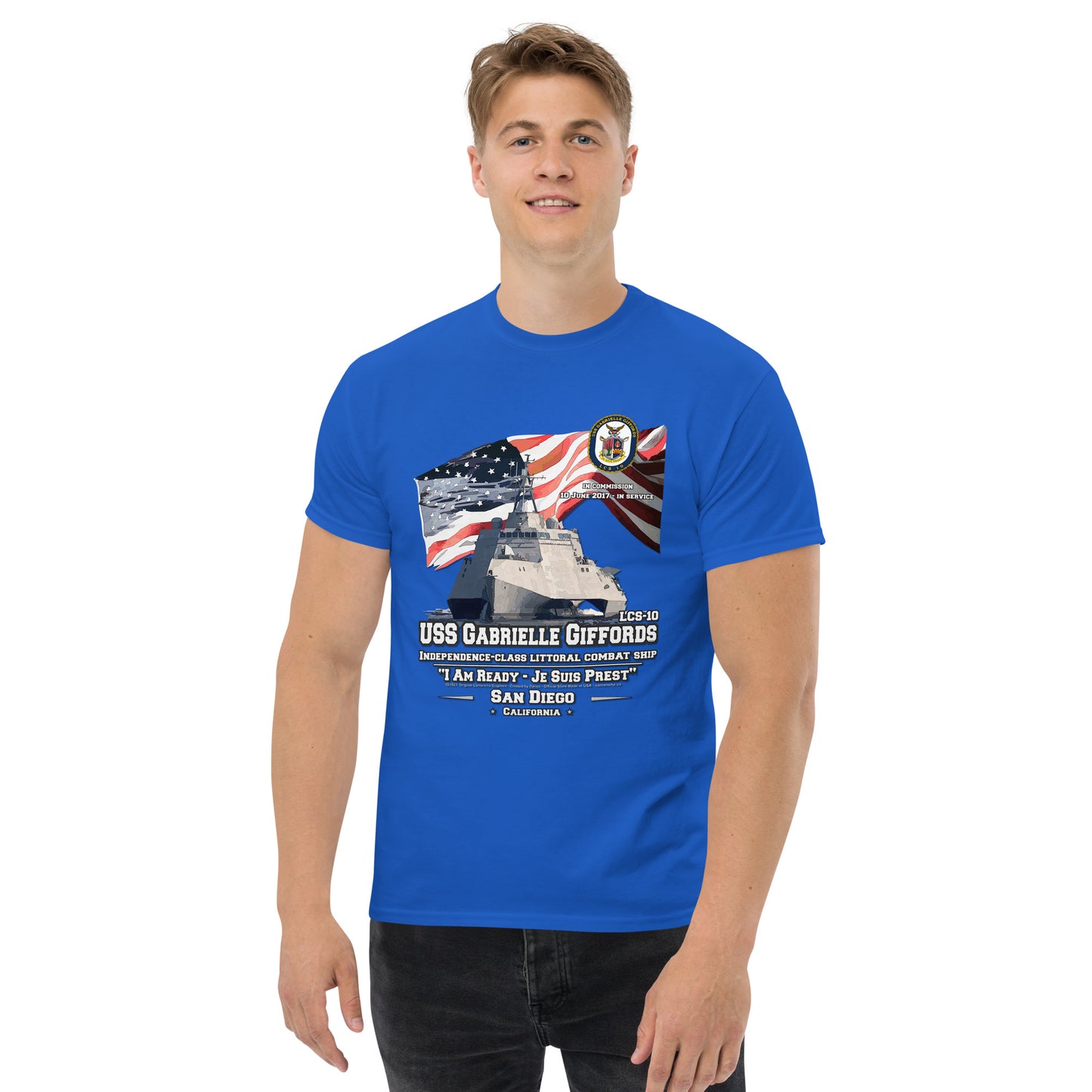 USS GABRIELLE GIFFORDS LCS-10 Littoral Combat Ship t-shirt