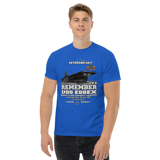 USS ESSEX CV-9 tee, USS ESSEX CV-9 navy veterans tee, USS ESSEX CV-9 veterans tee,USS ESSEX CV-9 Aircraft Carrier Veterans Classic Tee, USS ESSEX Navy Vetrans,