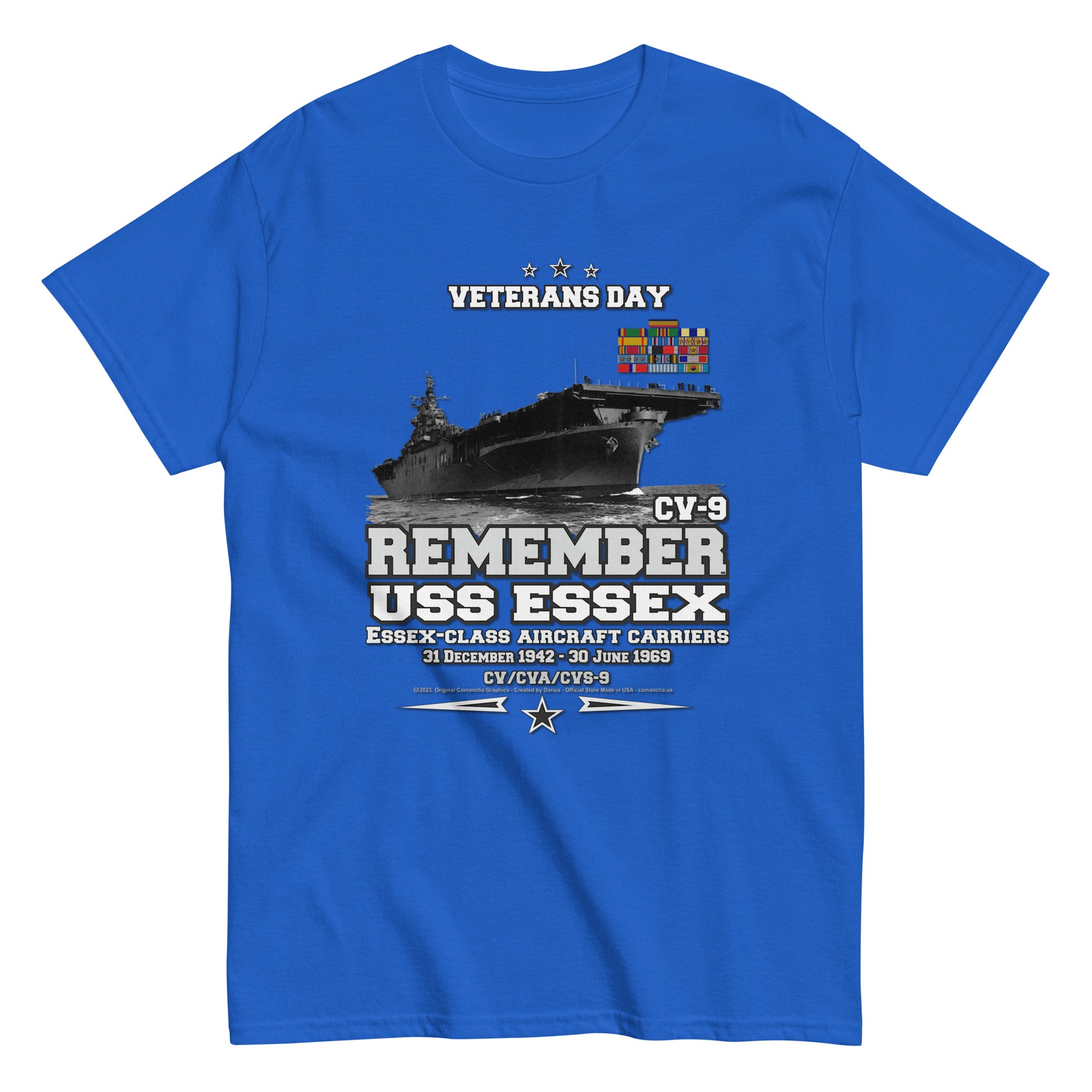 USS ESSEX CV-9 tee, USS ESSEX CV-9 navy veterans tee, USS ESSEX CV-9 veterans tee,USS ESSEX CV-9 Aircraft Carrier Veterans Classic Tee, USS ESSEX Navy Vetrans,