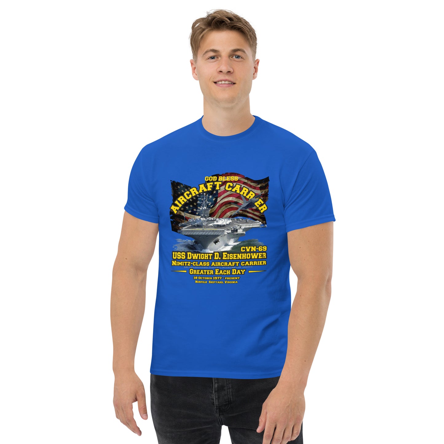 USS DWIGHT EISENHOWER CVN-69 Aircraft Carrier Tee