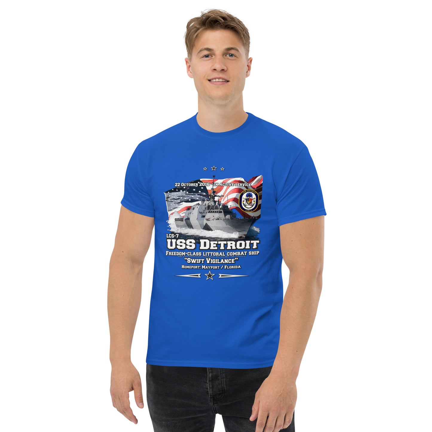 USS DETROIT LCS-7 Littoral Combat Ship T-shirt