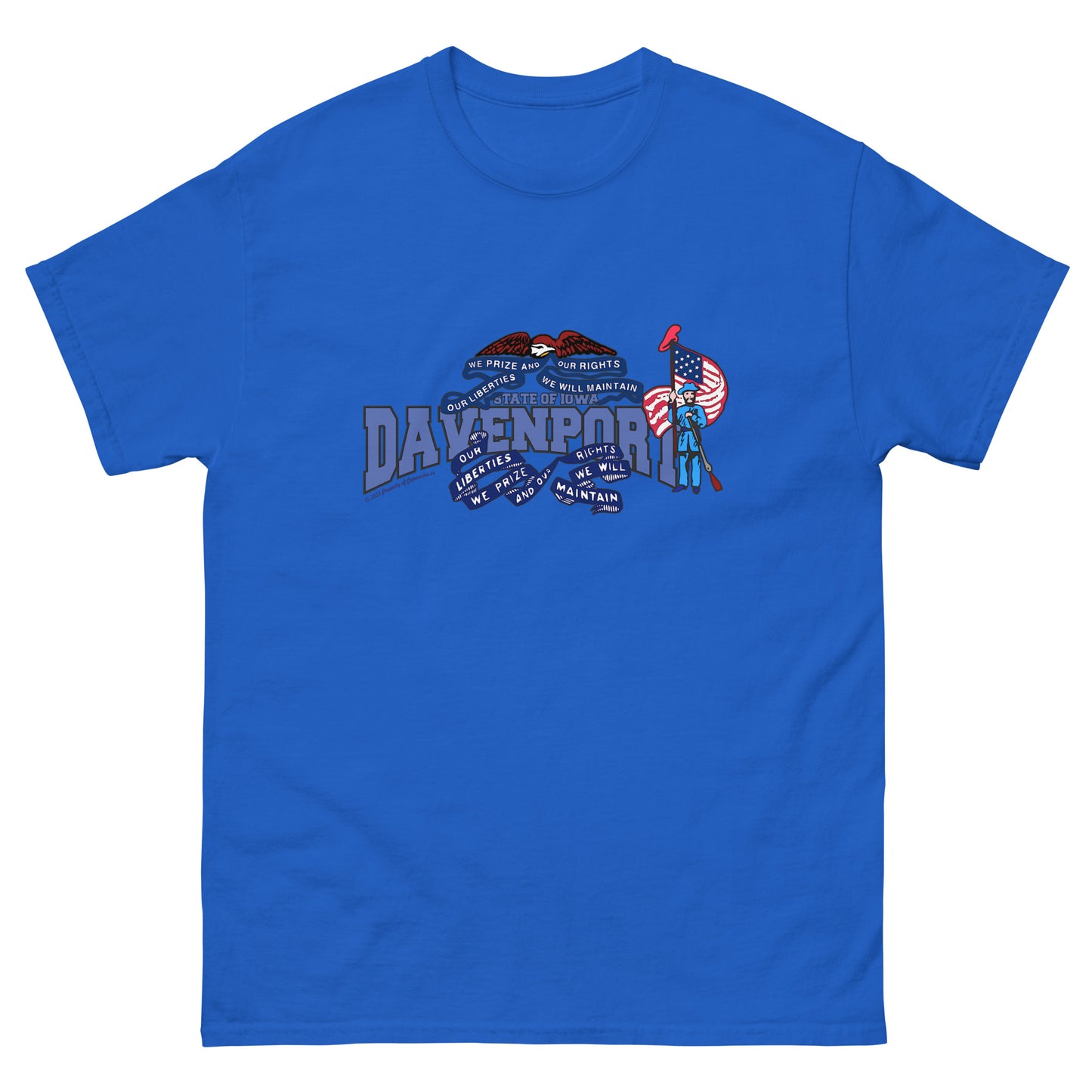 Davenport t-shirt,Iowa T-shirt, Comancha Graphics,
