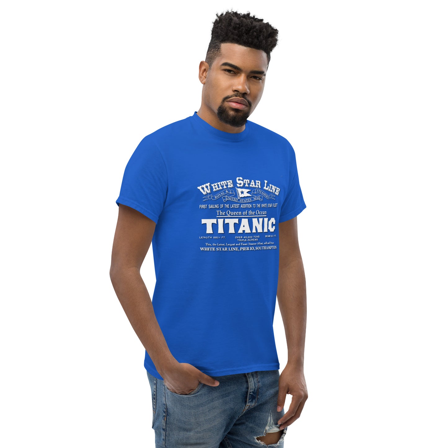 WHITE STAR LINE - Titanic Men's classic tee, WHITE STAR LINE t-shirt, Comancha t-shirt, Titanic T-shirt,