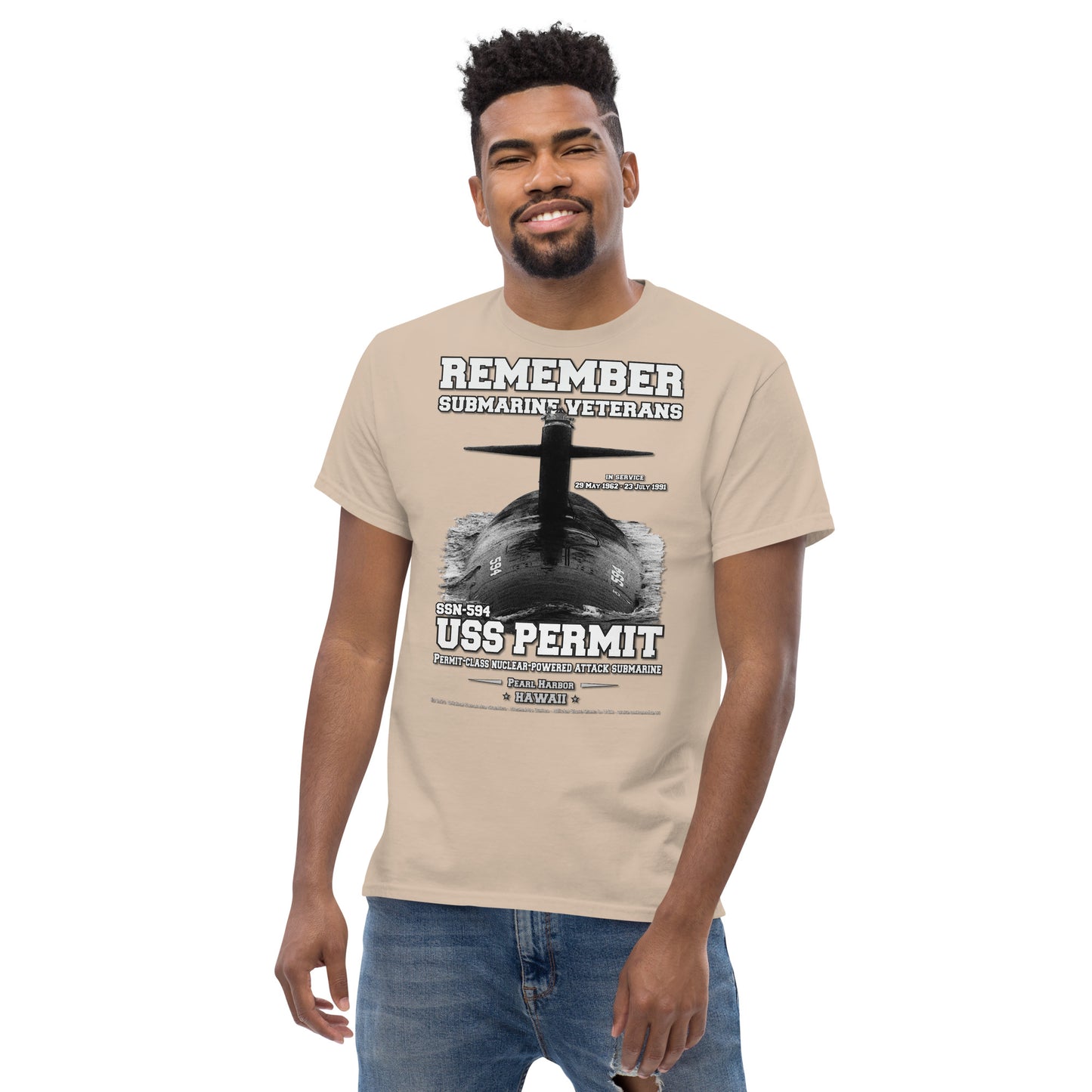 USS PERMIT SSN-594 Submarine Veterans Classic T-Shirt,