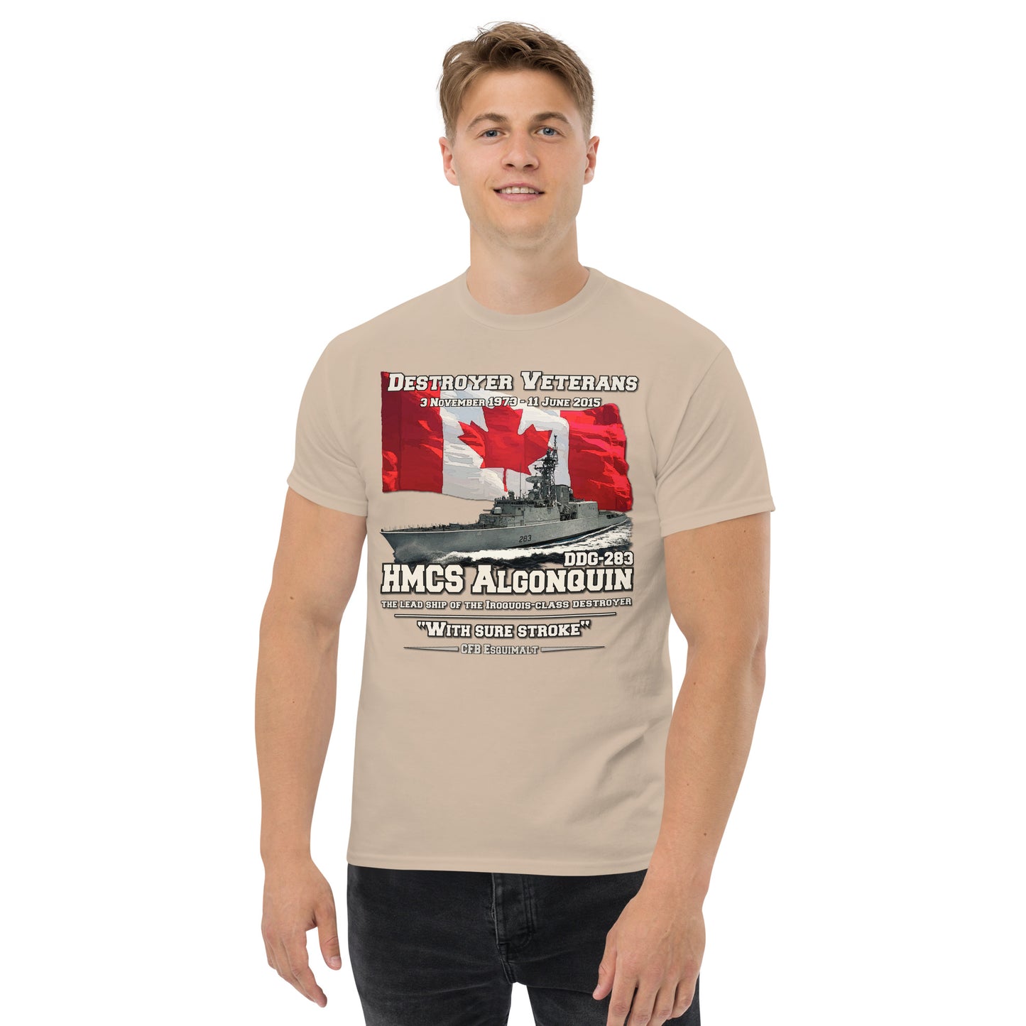 HMCS Algonquin DDG-283 Tee, Canadian Destroyer Veterans tee, Comancha Design,HMCS Algonquin tee, Destroyer Veterans,