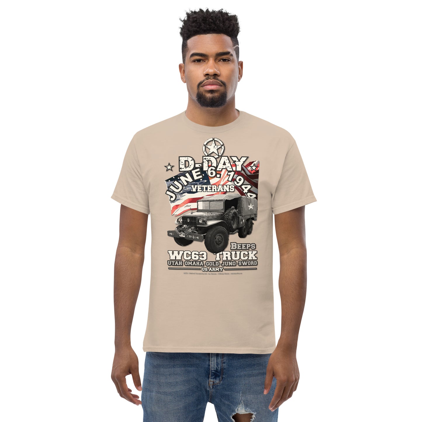 D-DAY WC63 Beeps Truck Veterans t-shirt