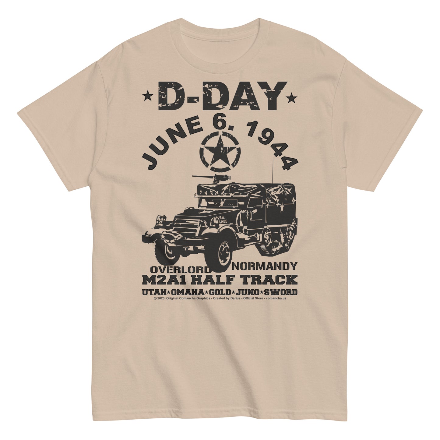 D-Day M2A1 Half Track Veterans t-shirt