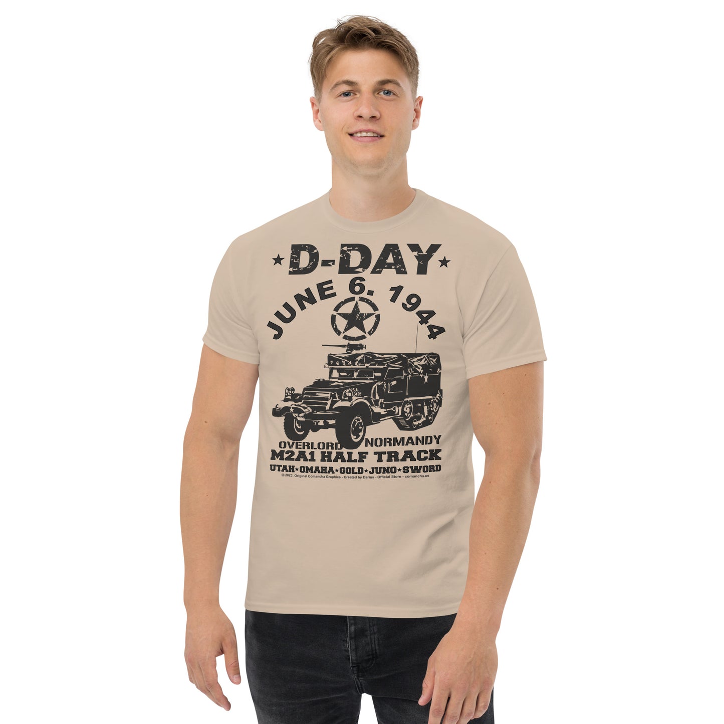 D-Day M2A1 Half Track Veterans t-shirt