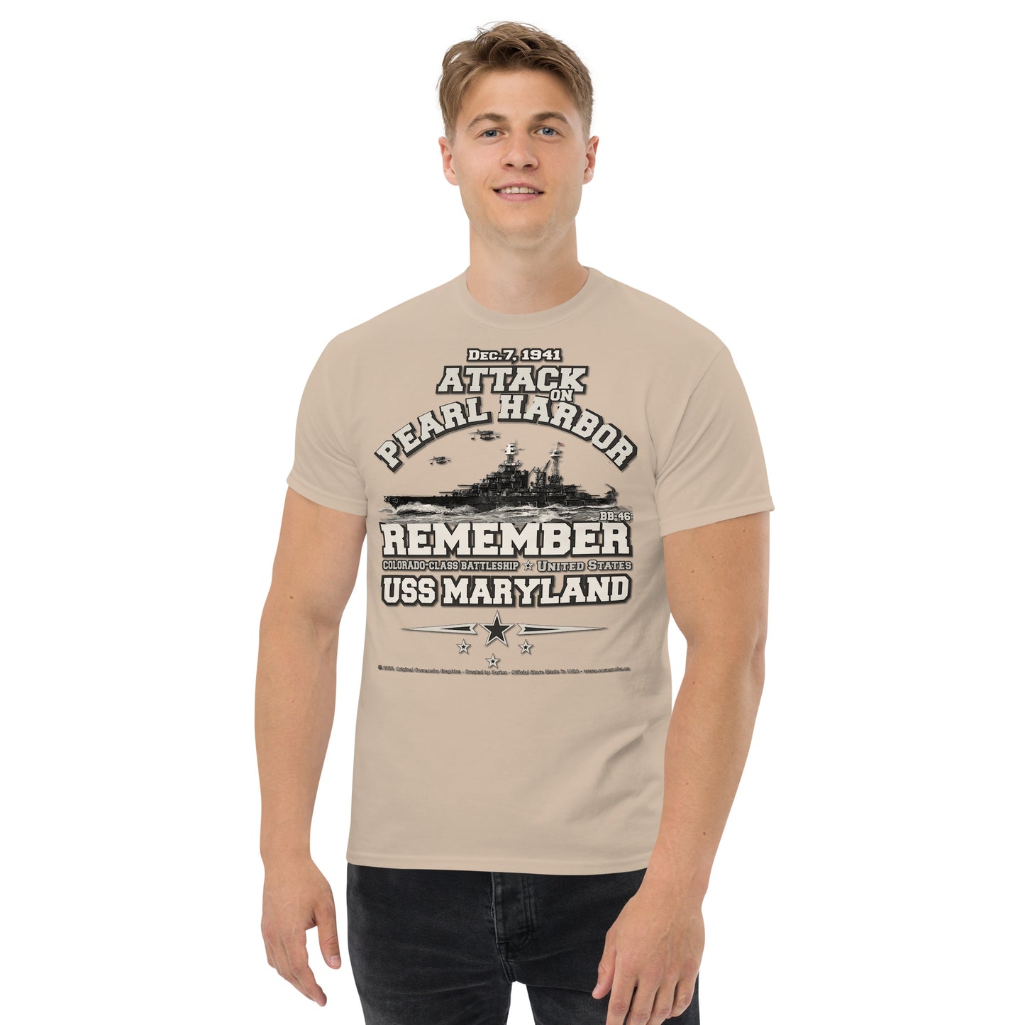 USS Maryland BB-46 US Battleship t-shirt