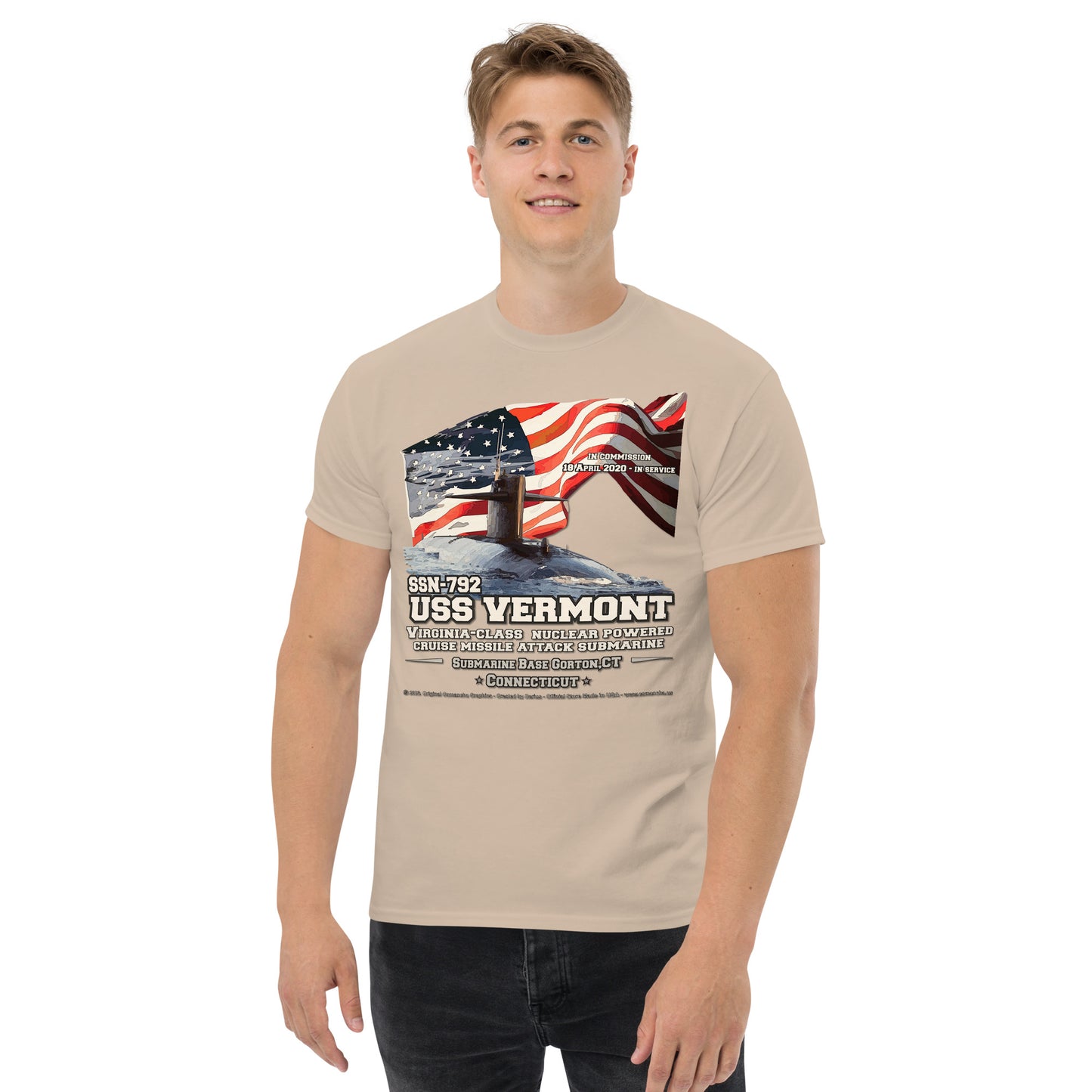 USS VERMONT SSN-792 Submarine T-shirt