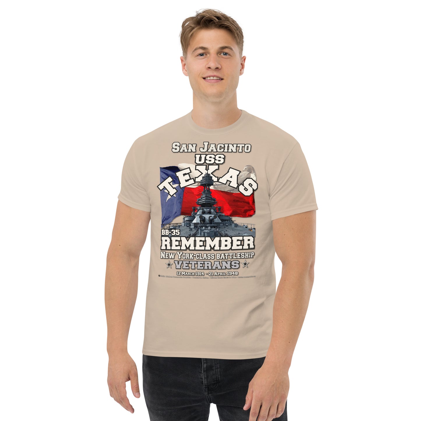 USS TEXAS BB-35 Battleship Veterans t-shirt