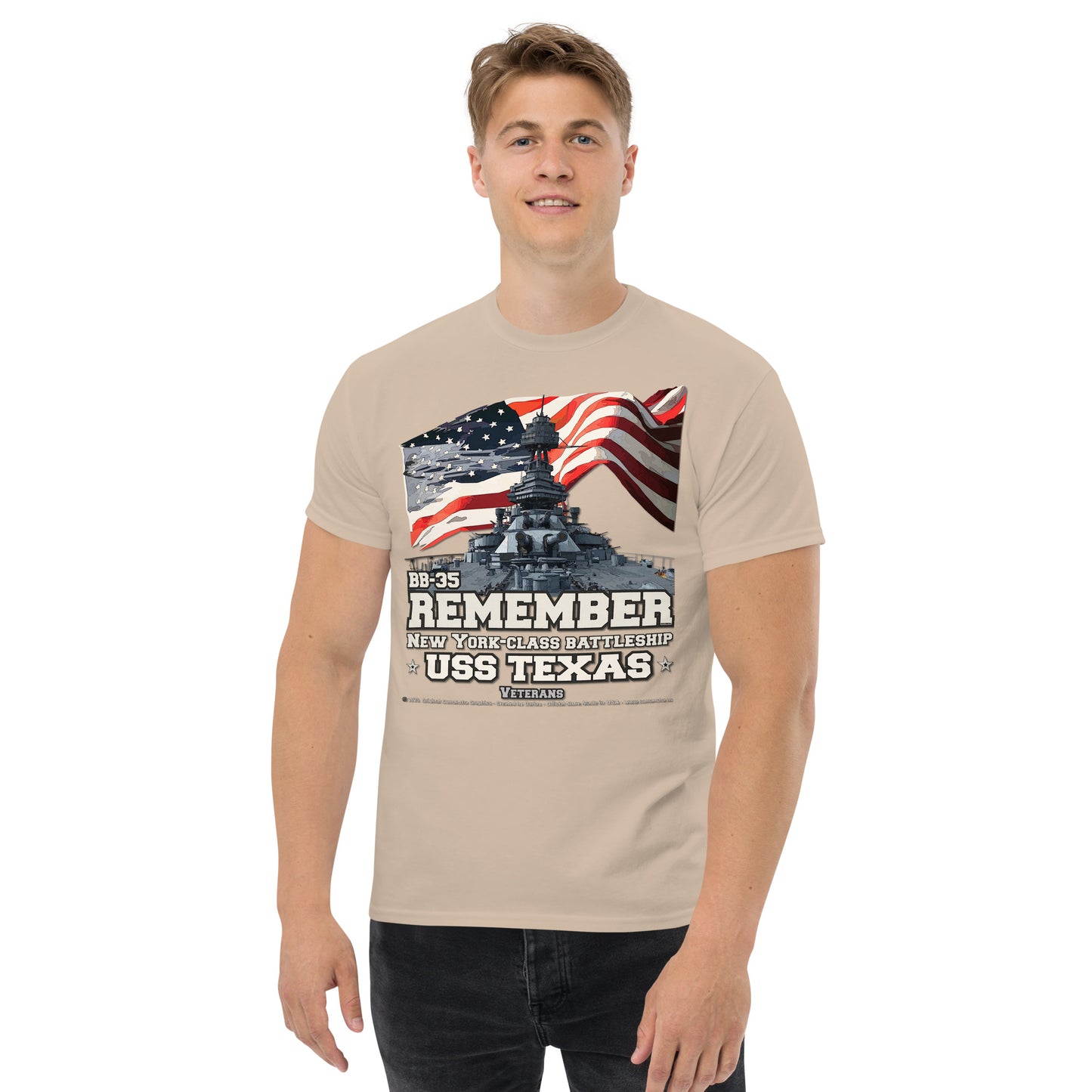 Remember USS TEXAS BB-35 Battleship t-shirt