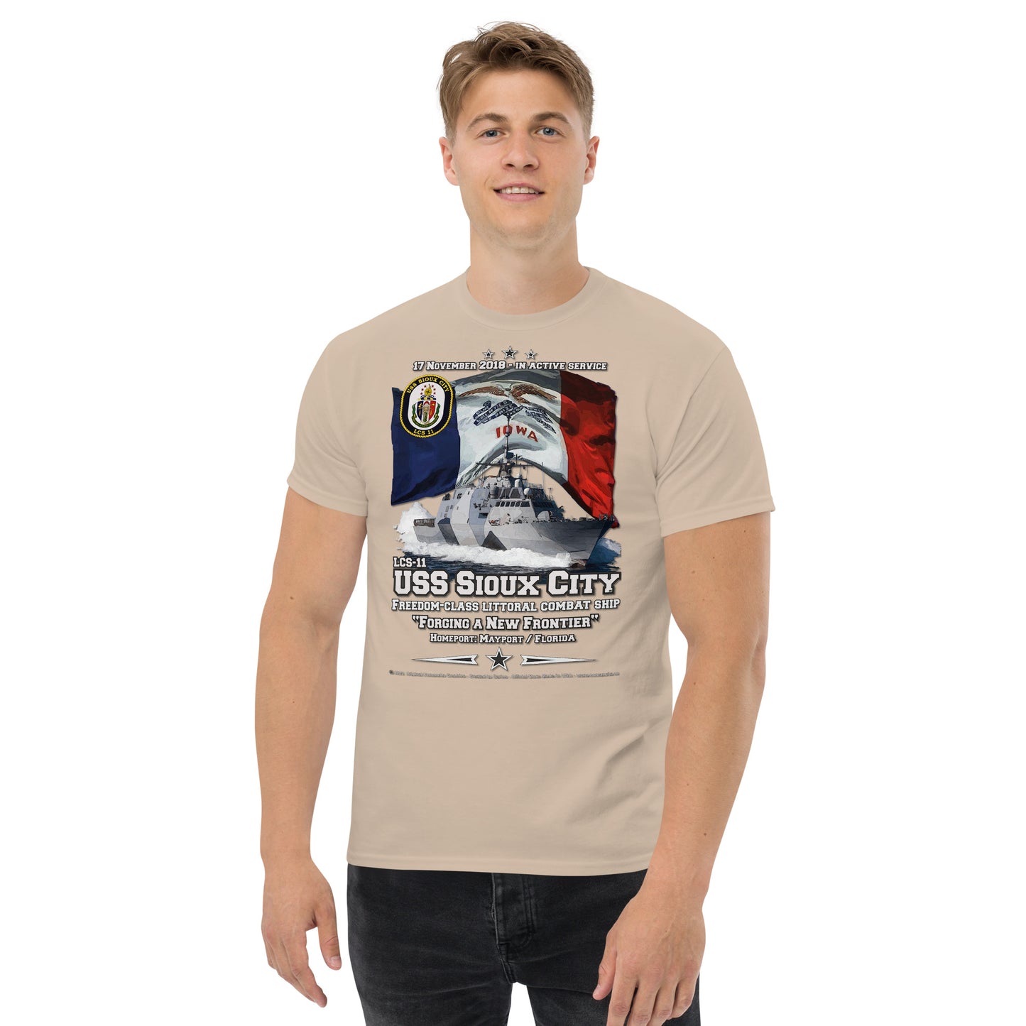 USS SIOUX CITY LCS-11 Littoral Combat Ship t-shirt