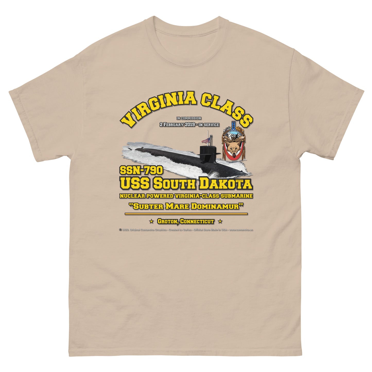USS SOUTH DAKOTA SSN-790 Submarine Shipmates T-shirt